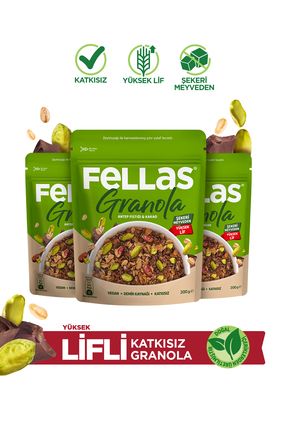 Granola - Antep Fıstıklı & Kakaolu 200g 3'lü Paket Image 0
