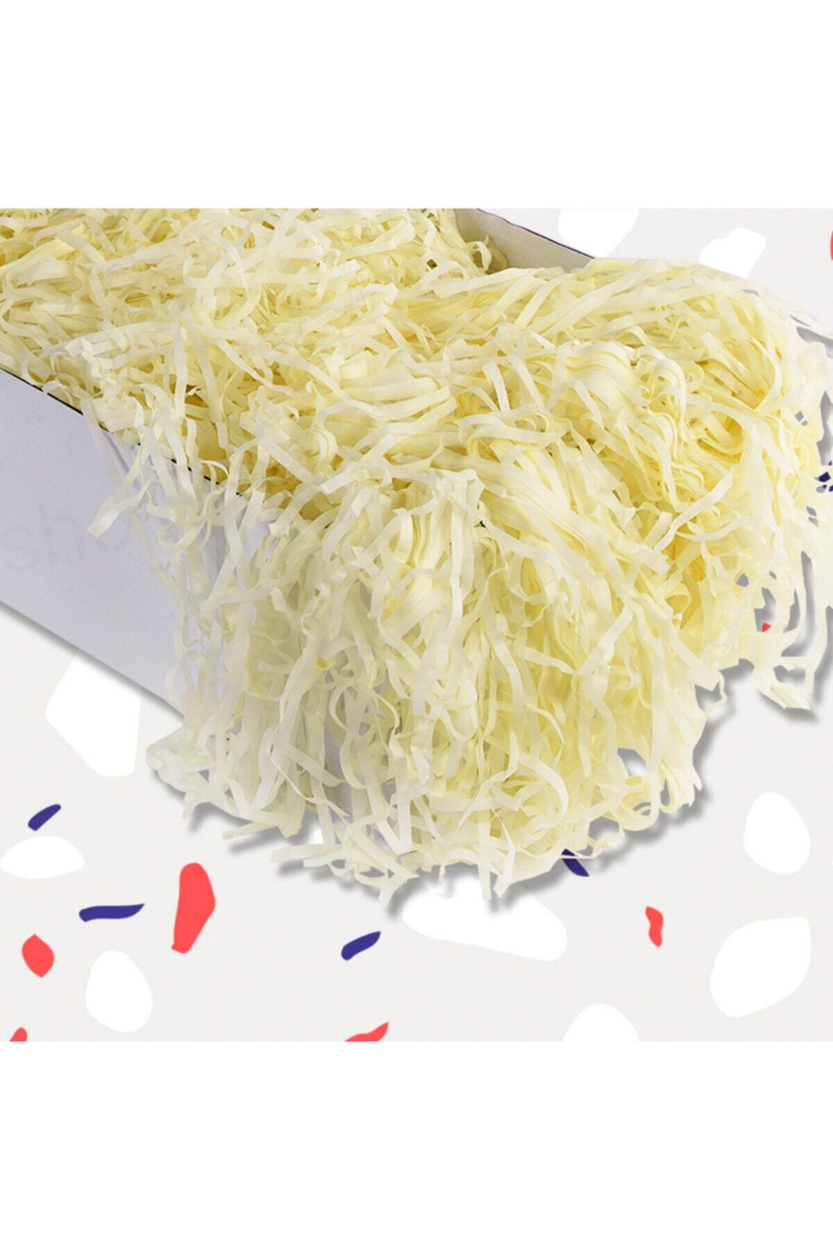 Mergenbox Renkli Dolgu Kırpık Pelur Kağıt Sarı Renk