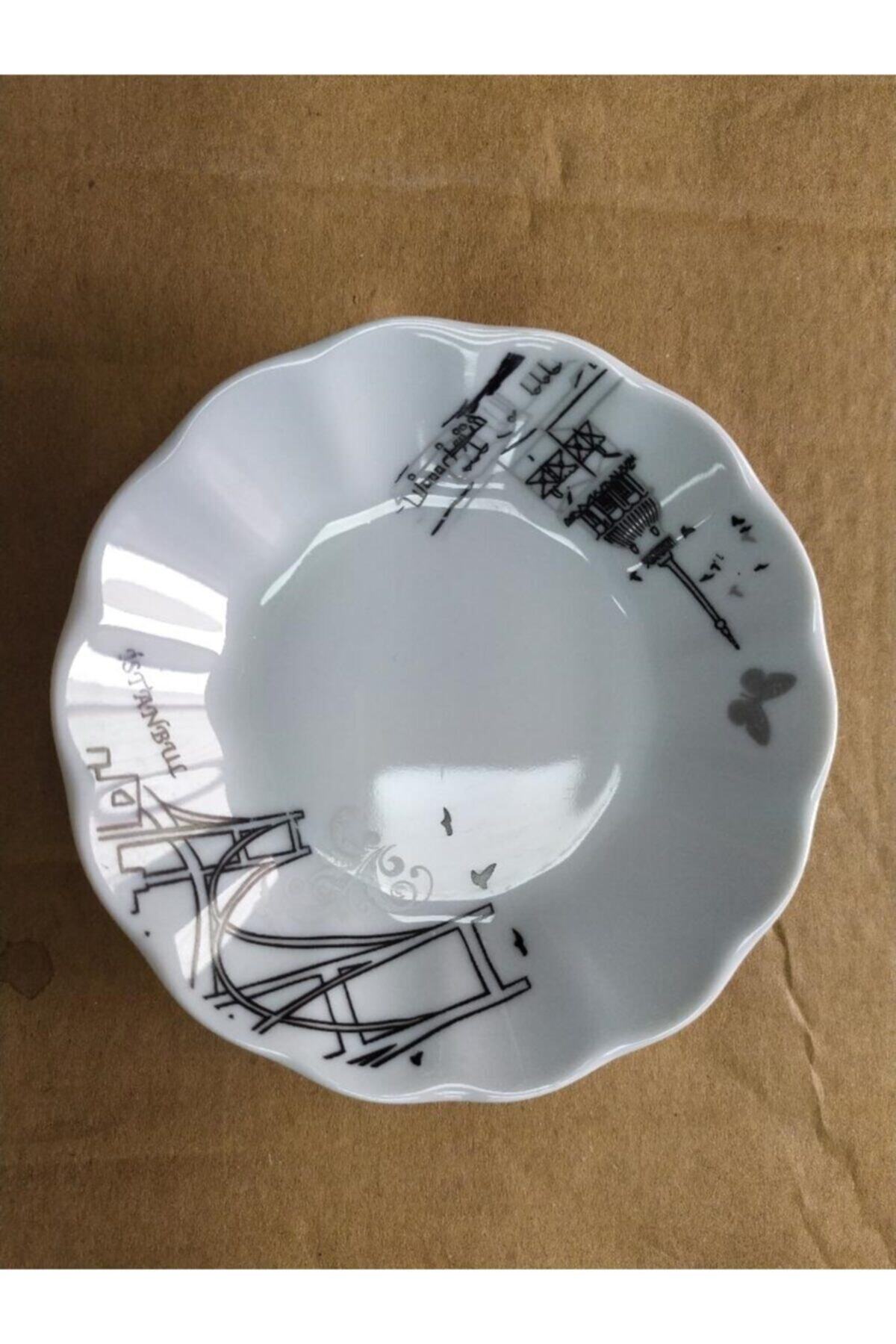 Porland 6lı İstanbul Desenli Çay Tabağı