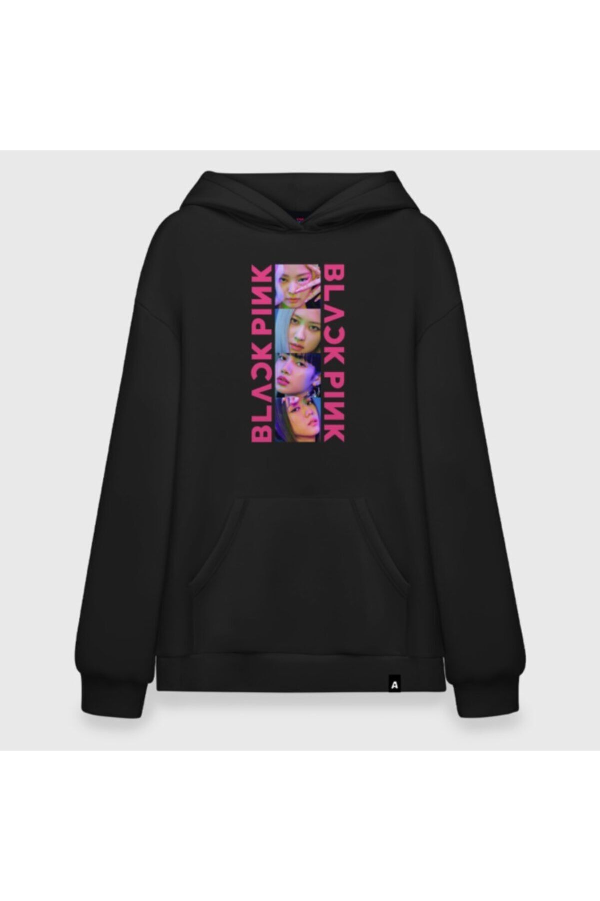 Gala Black Pink Classic Siyah Kapşonlu Hoddie Model 47