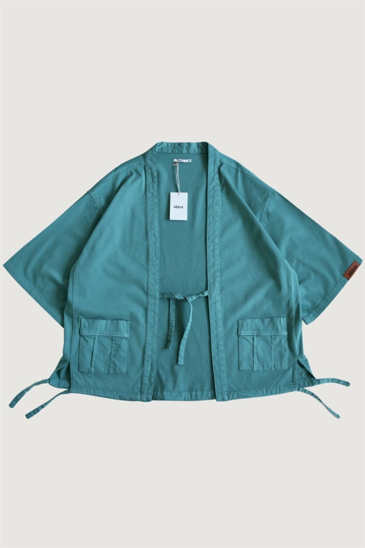 OhBro Soft Yesil Kot Kimono Ceket
