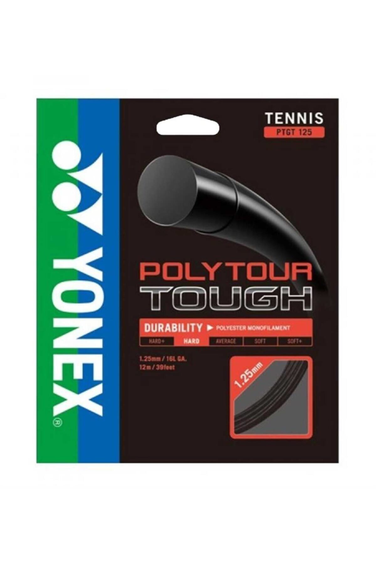 YONEX Poly Tour Tough 125 12m Siyah Tekli Kordaj Paketi