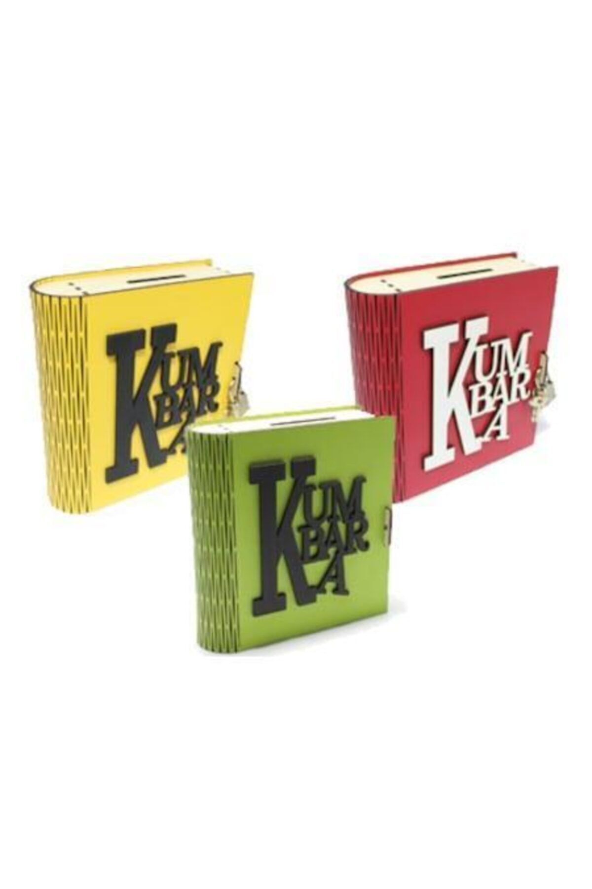 MağazanYanında Tahta Oyuncak Ahşap Kitap Kumbara Dekoratif Hediyelik