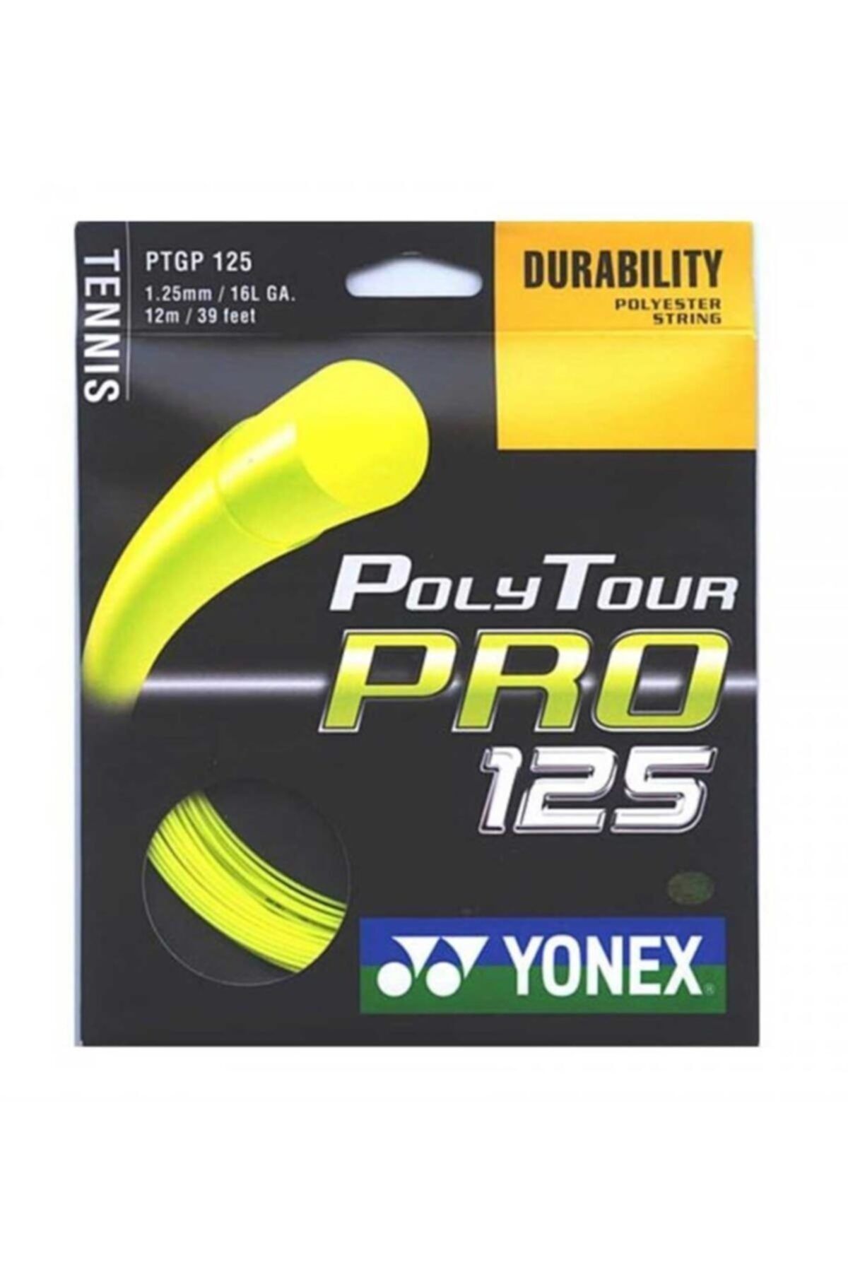 YONEX Poly Tour Pro 125 12m Sarı Tekli Kordaj Paketi