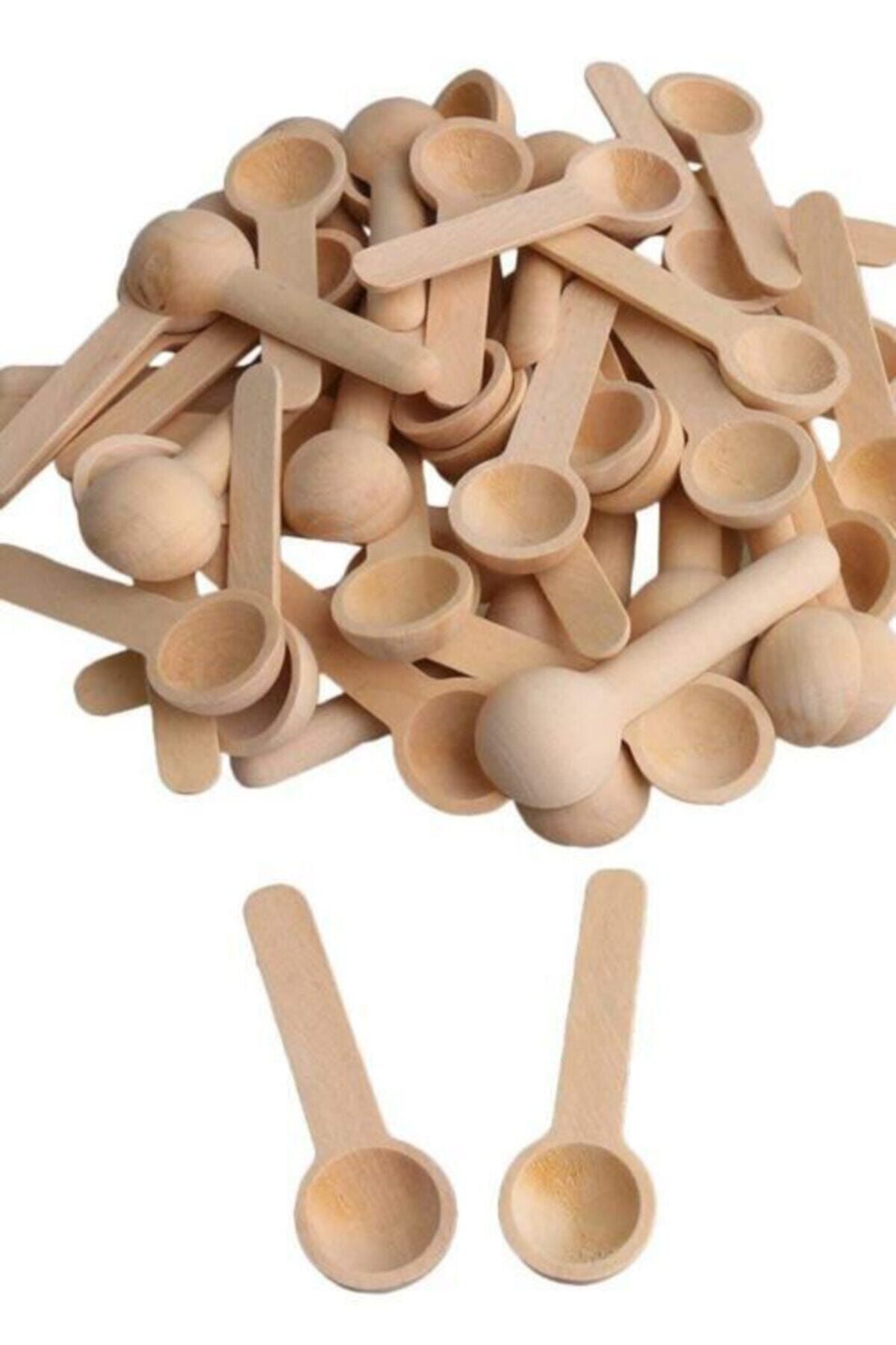 Karçiçeği Home 6lı Ahşap Mini Ölçek Baharat Kaşığı 7 cm