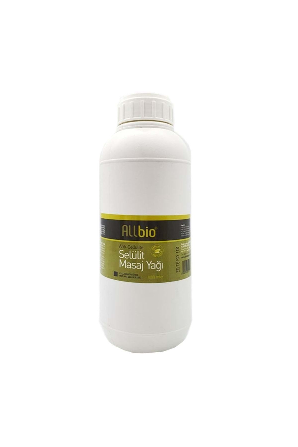 MİYANG Allbio Antiselülit Masaj Yağı 1 Ltdoğal Selülit Masaj Yağı