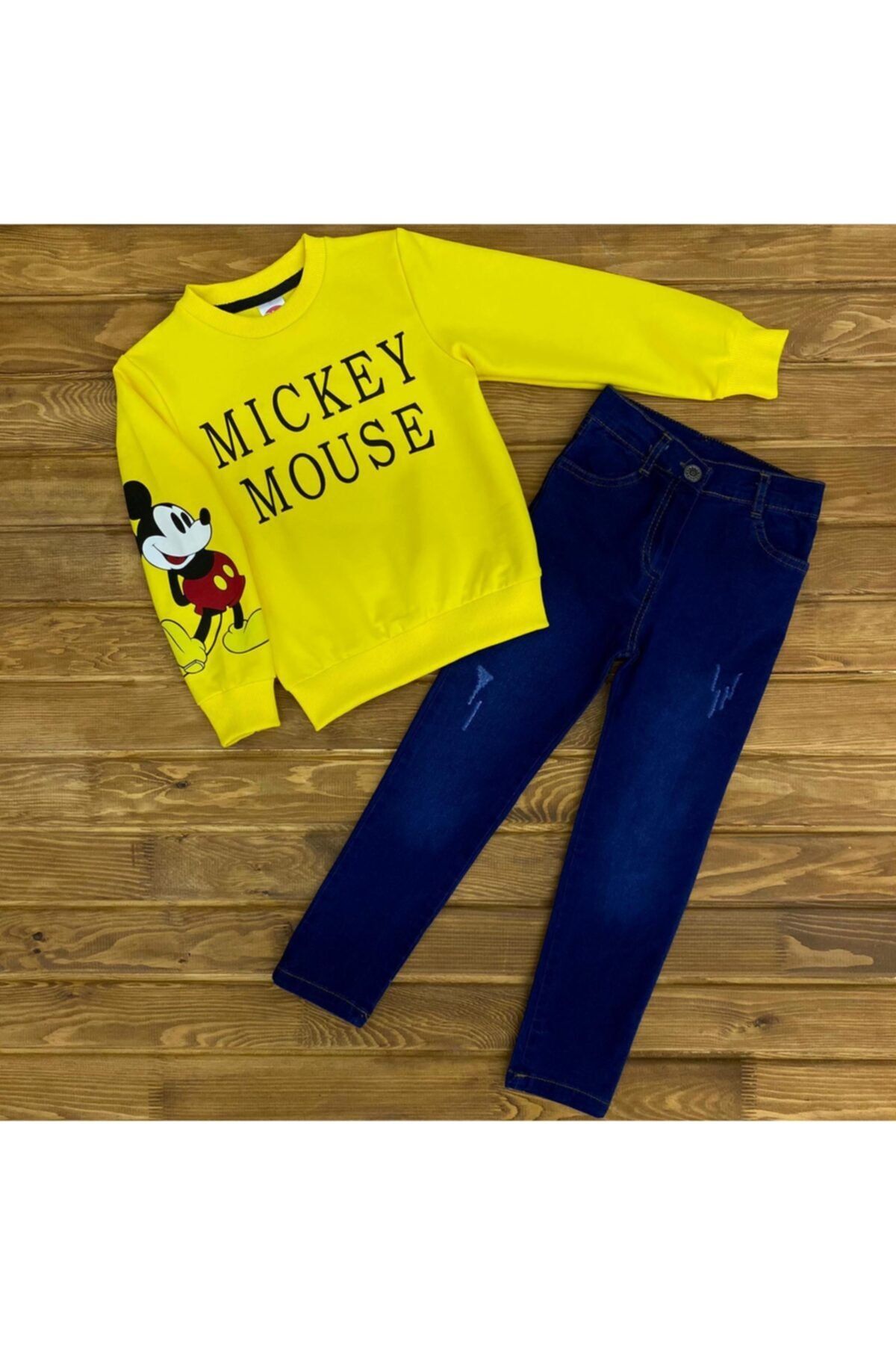 DESTİNA Kız Bebek/çocuk Mickey Kotlu Takım