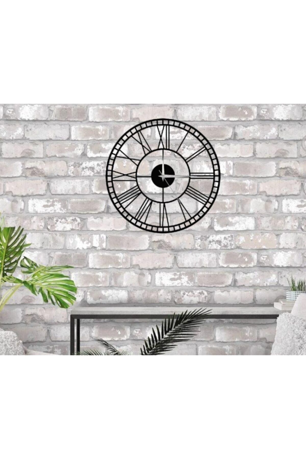 ERA ART Roma Kareli Metal Duvar Saati 41x41