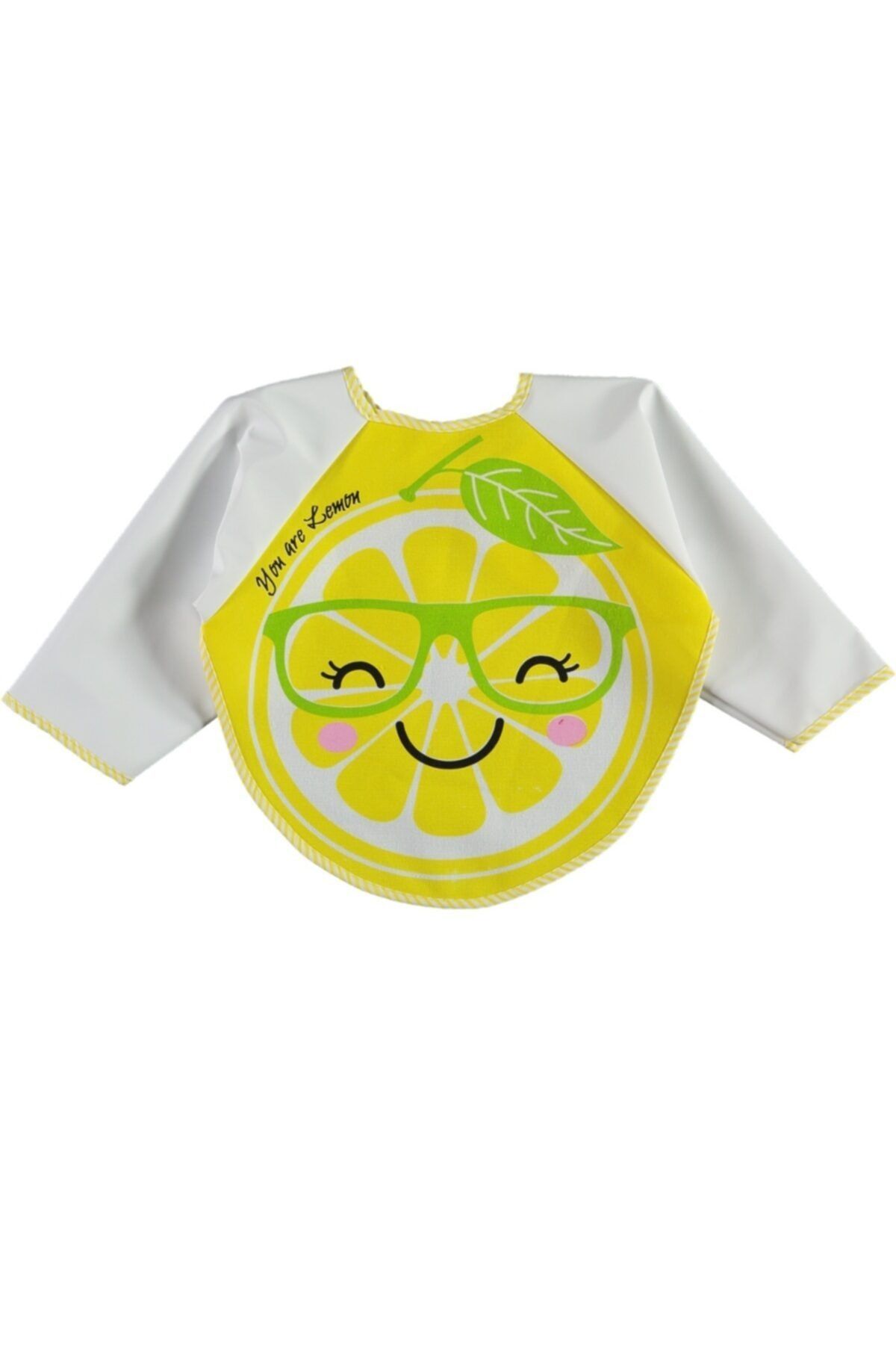 Hece Bebe Limon Baskılı Kollu Mama Önlüğü