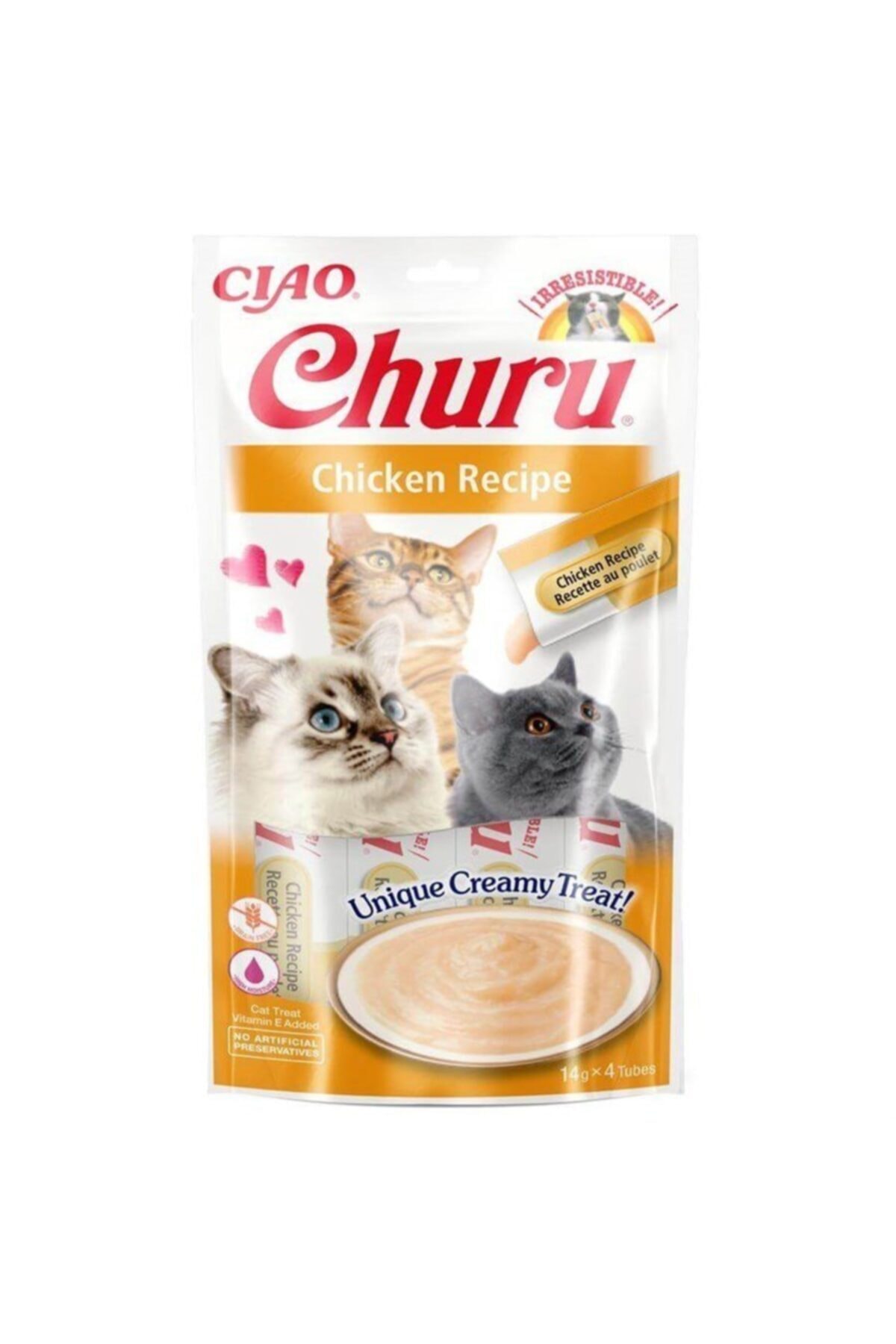 Pet Pretty Ciao Churu Cream Tavuklu Kedi Ödül Kreması 4 X 14 Gr