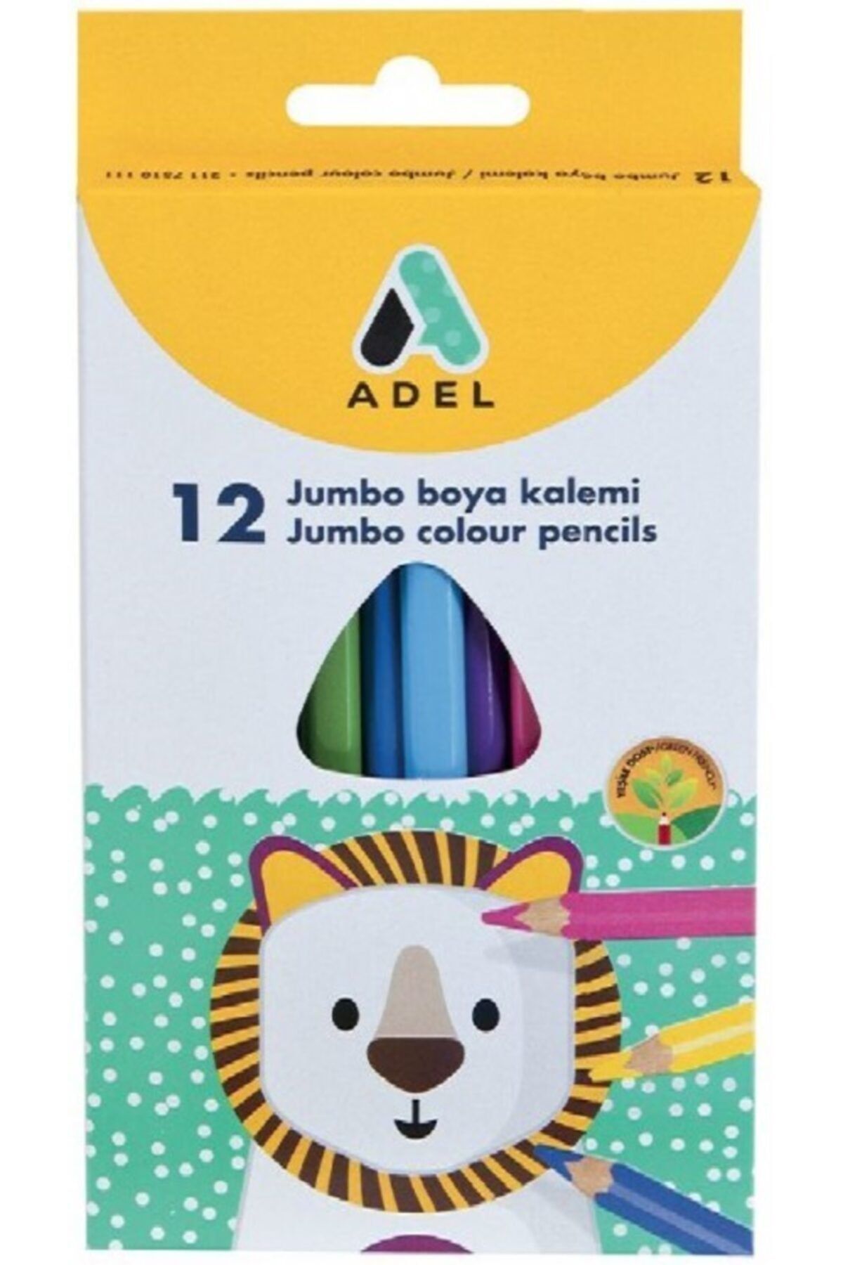 Adel 12 Renk Jumbo Boya Kalemi