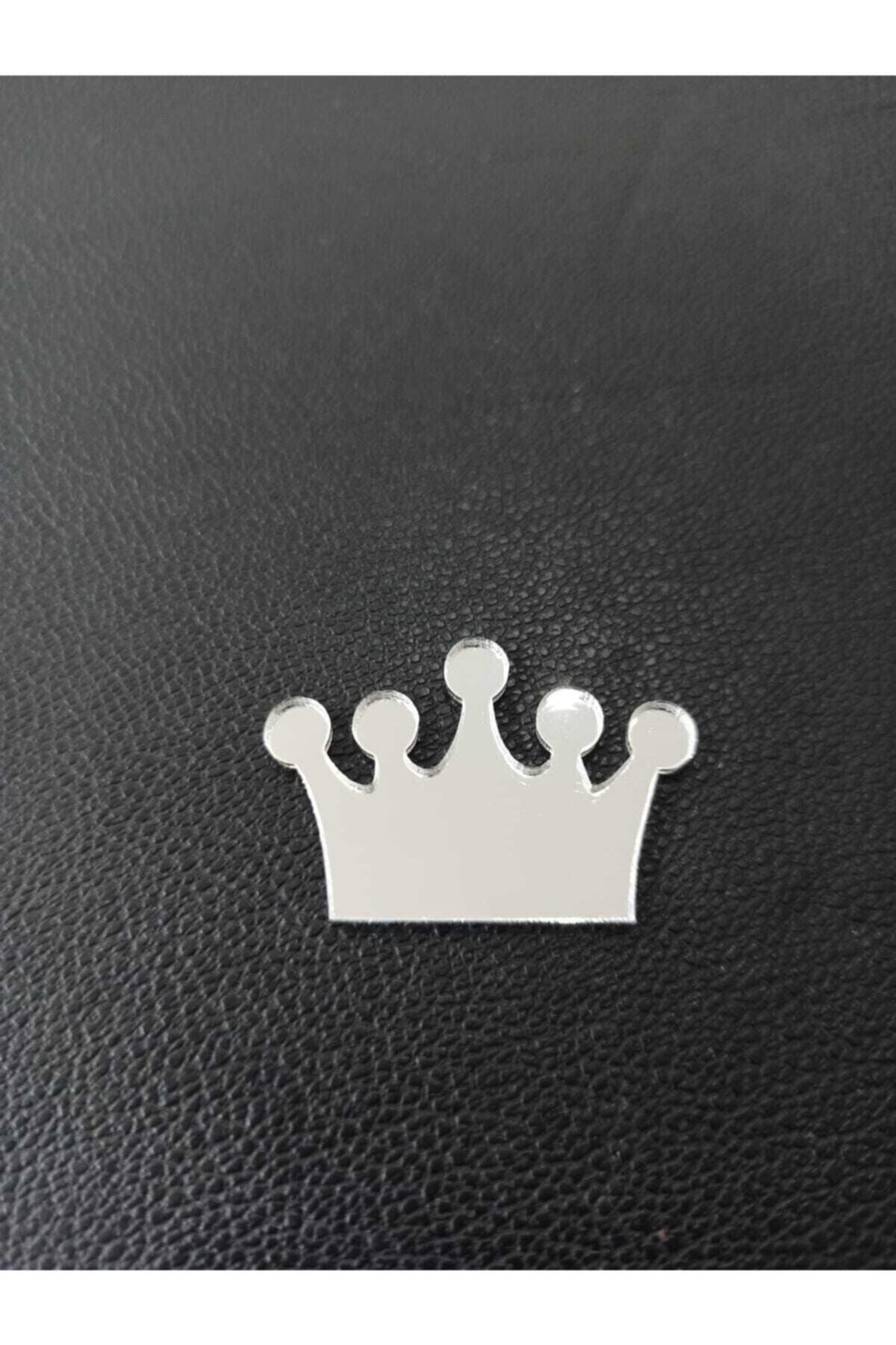 Aker Hediyelik Kraliçe Tacı Gümüş Pleksi 3,5cm (20 Adet)