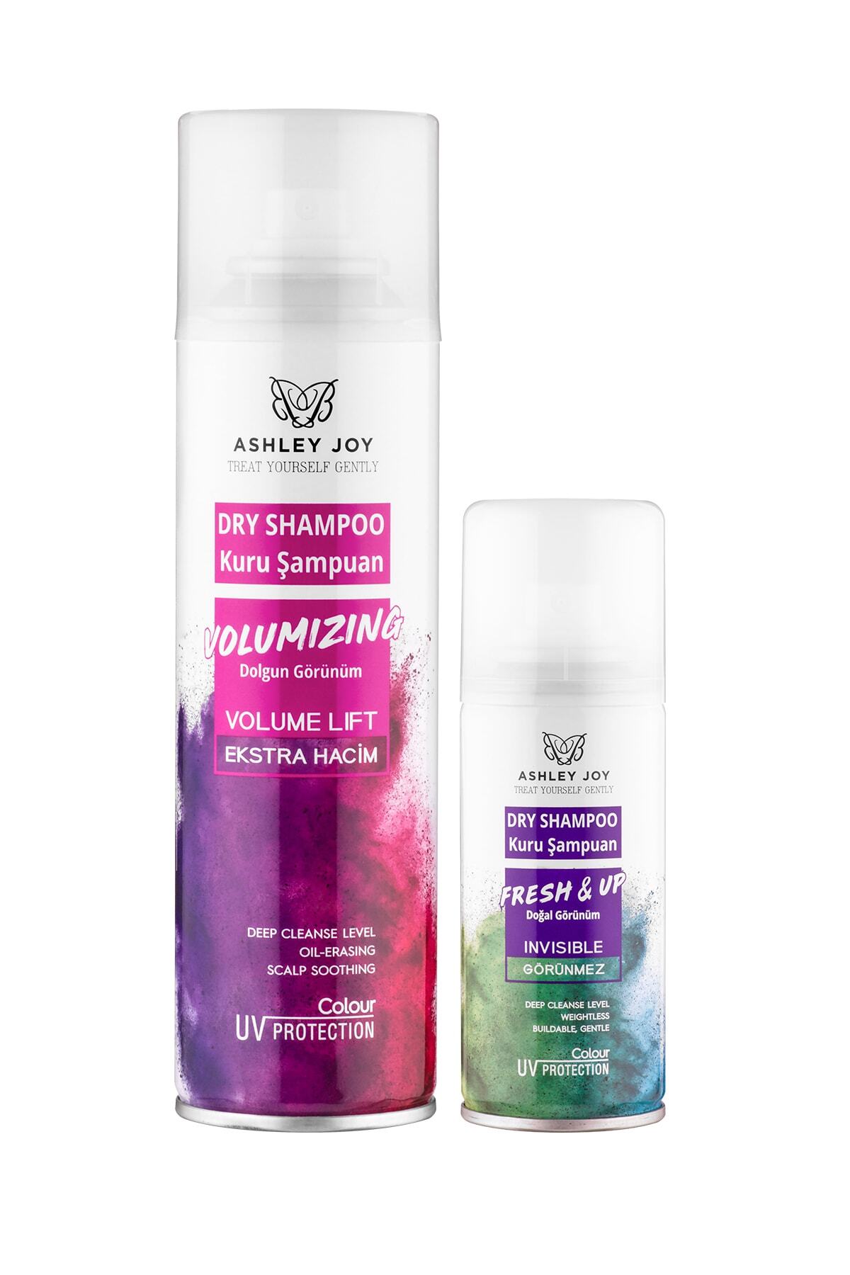 ASHLEY JOY Unisex Ekstra Hacim Kuru Şampuan 200 ml  Doğal Görünüm Kuru Şampuan 75 ml
