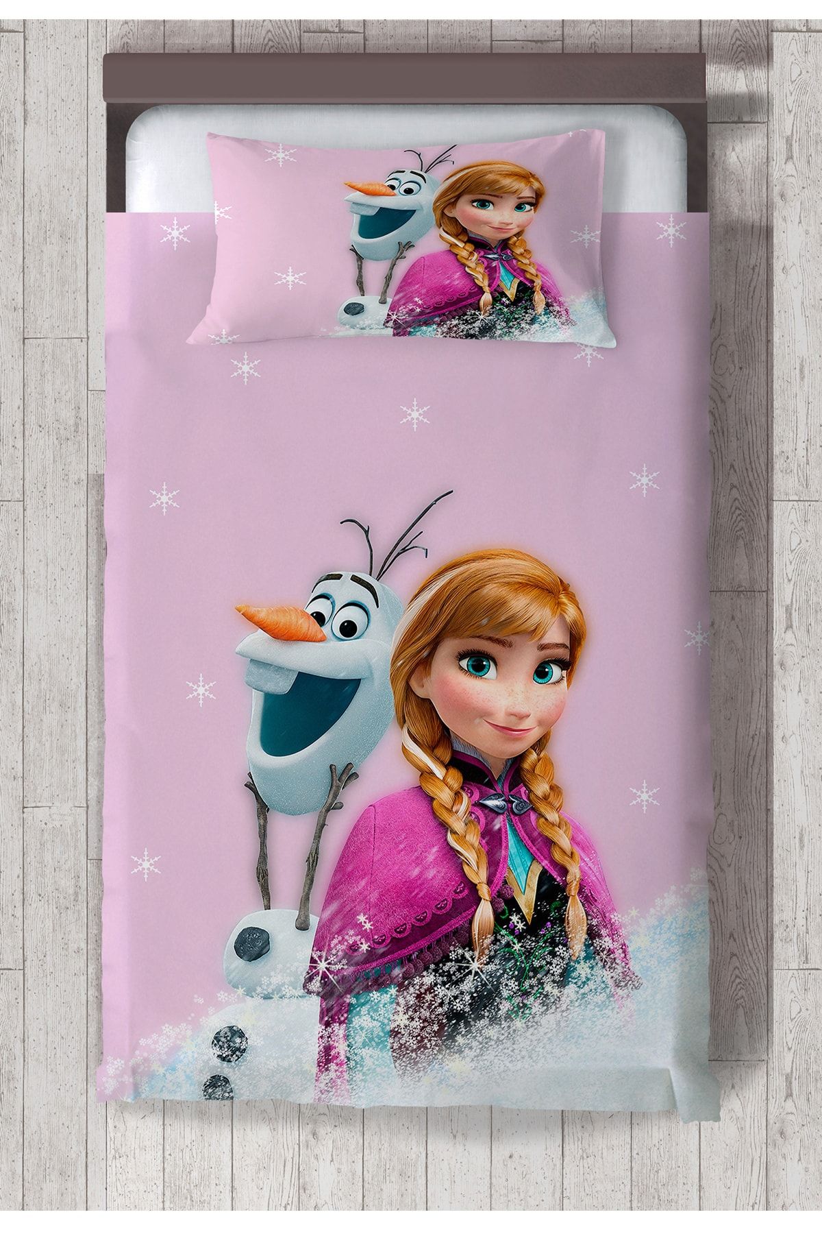 Talia Home Pembe Frozen Anna Kız Çocuk Ve Bebek Odası Yatak Örtüsü