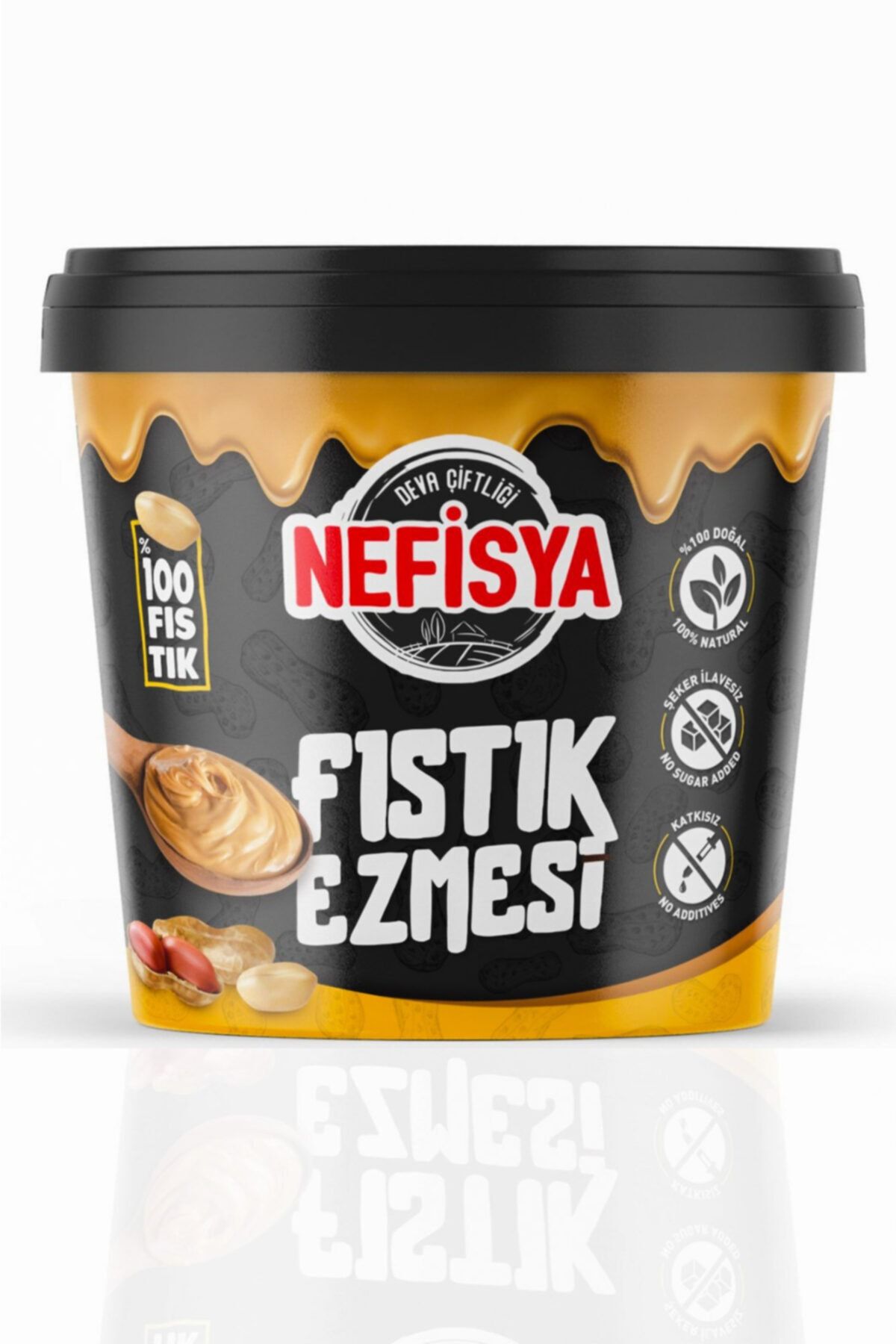 Deva Çiftliği Şekersiz %100 Saf Doğal Fıstık Ezmesi 1 Kg