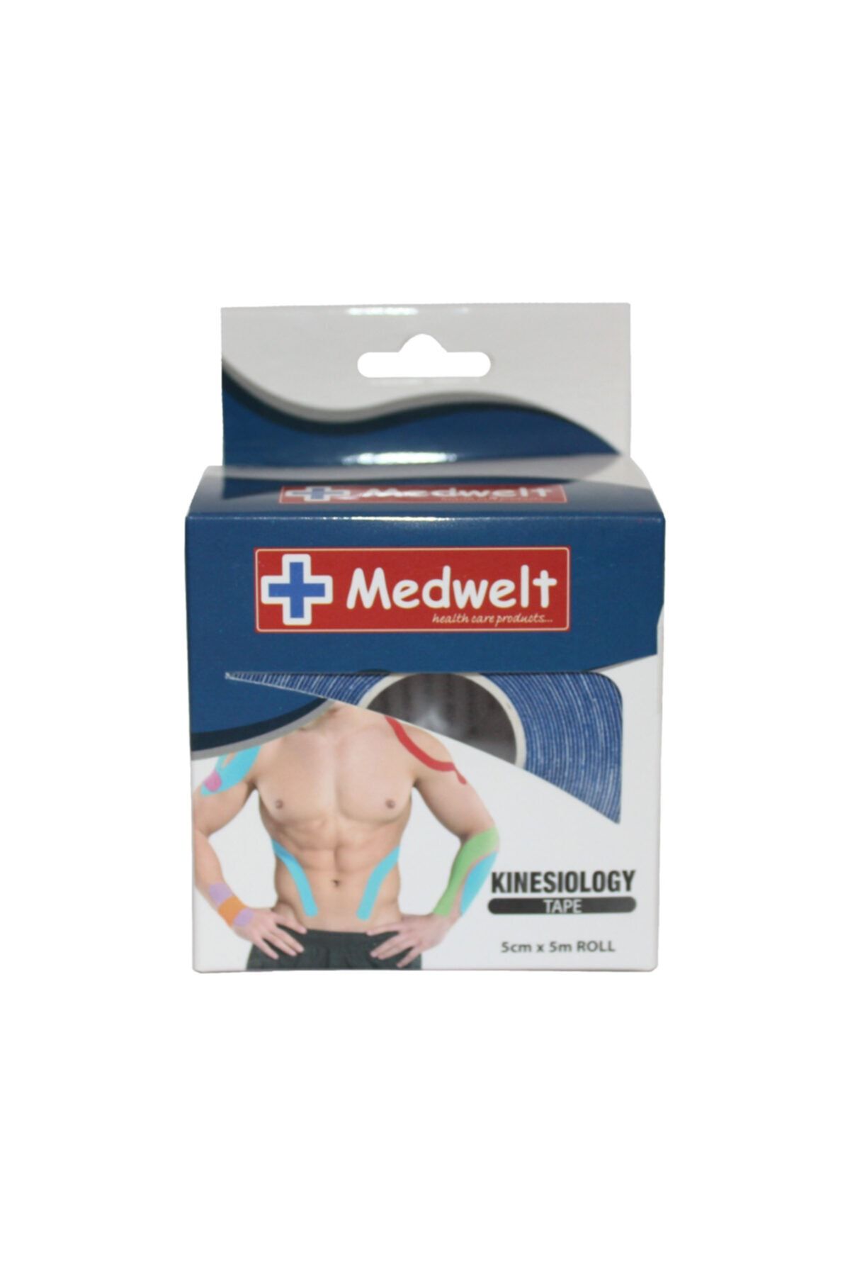 MEDWELT Ağrı Bantları Kinezyo Bandı Mavi 5cm*5m