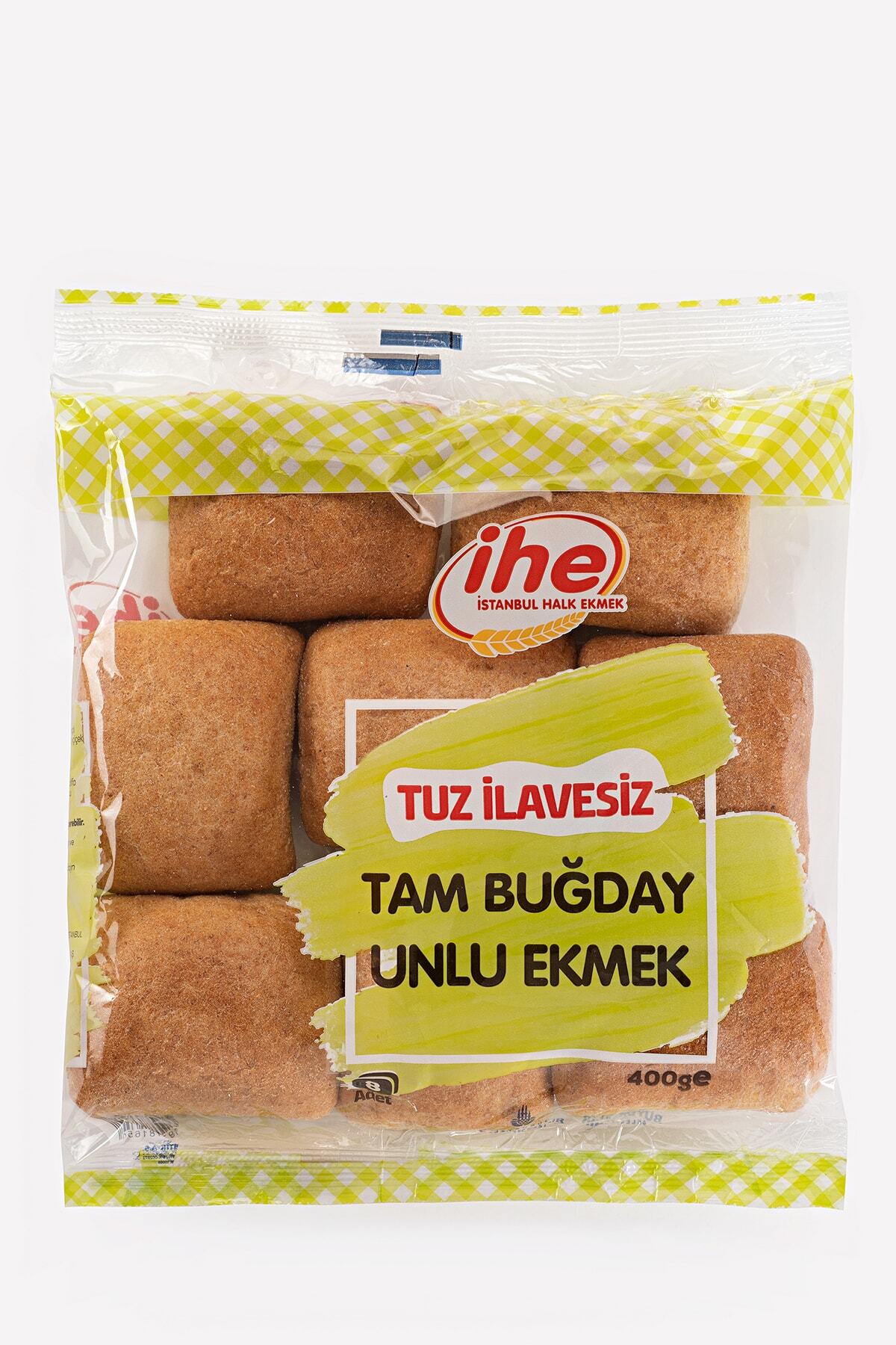 İhe Tuz Ilavesiz Tam Buğday Unlu Ekmek 400 G (4 Adet)