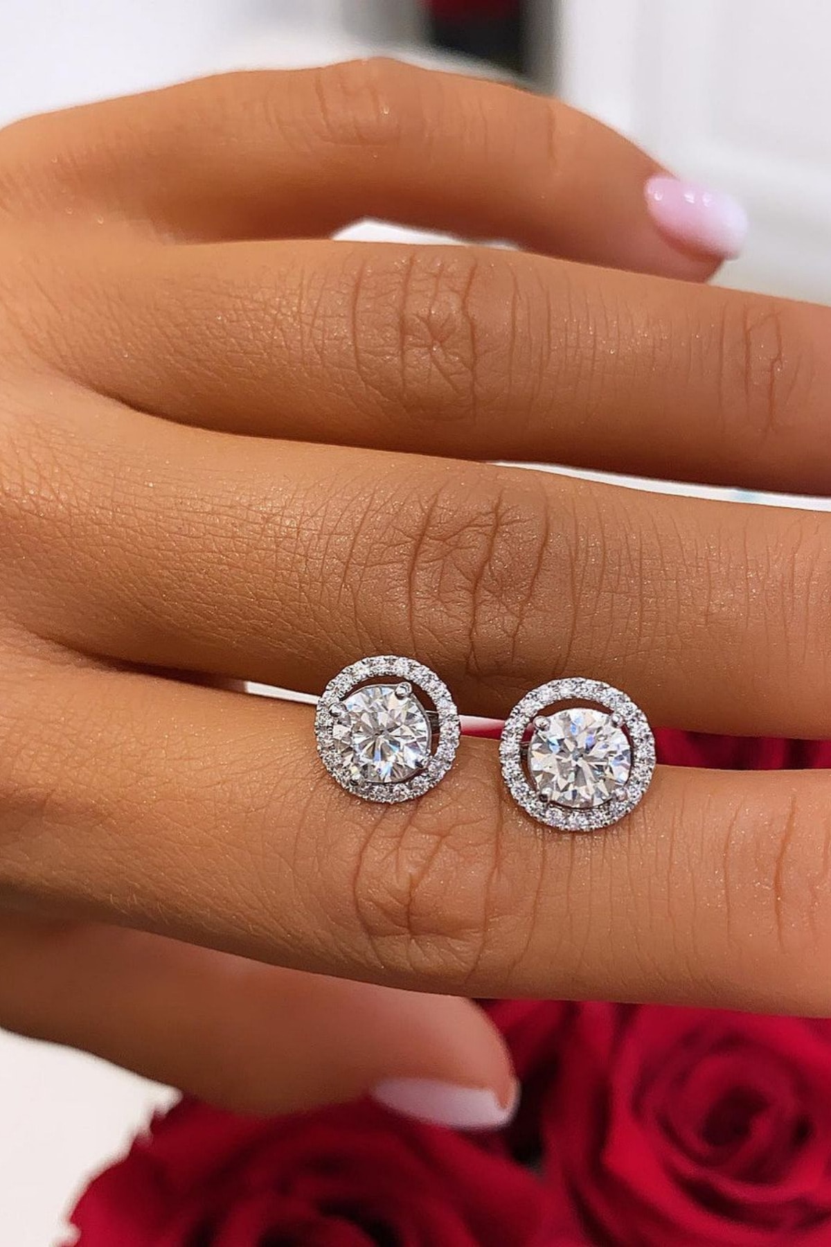 Crystal Diamond Zirconia Sertifikalı Laboratuvar Pırlantası 1.50 Karat Tektaş Küpe