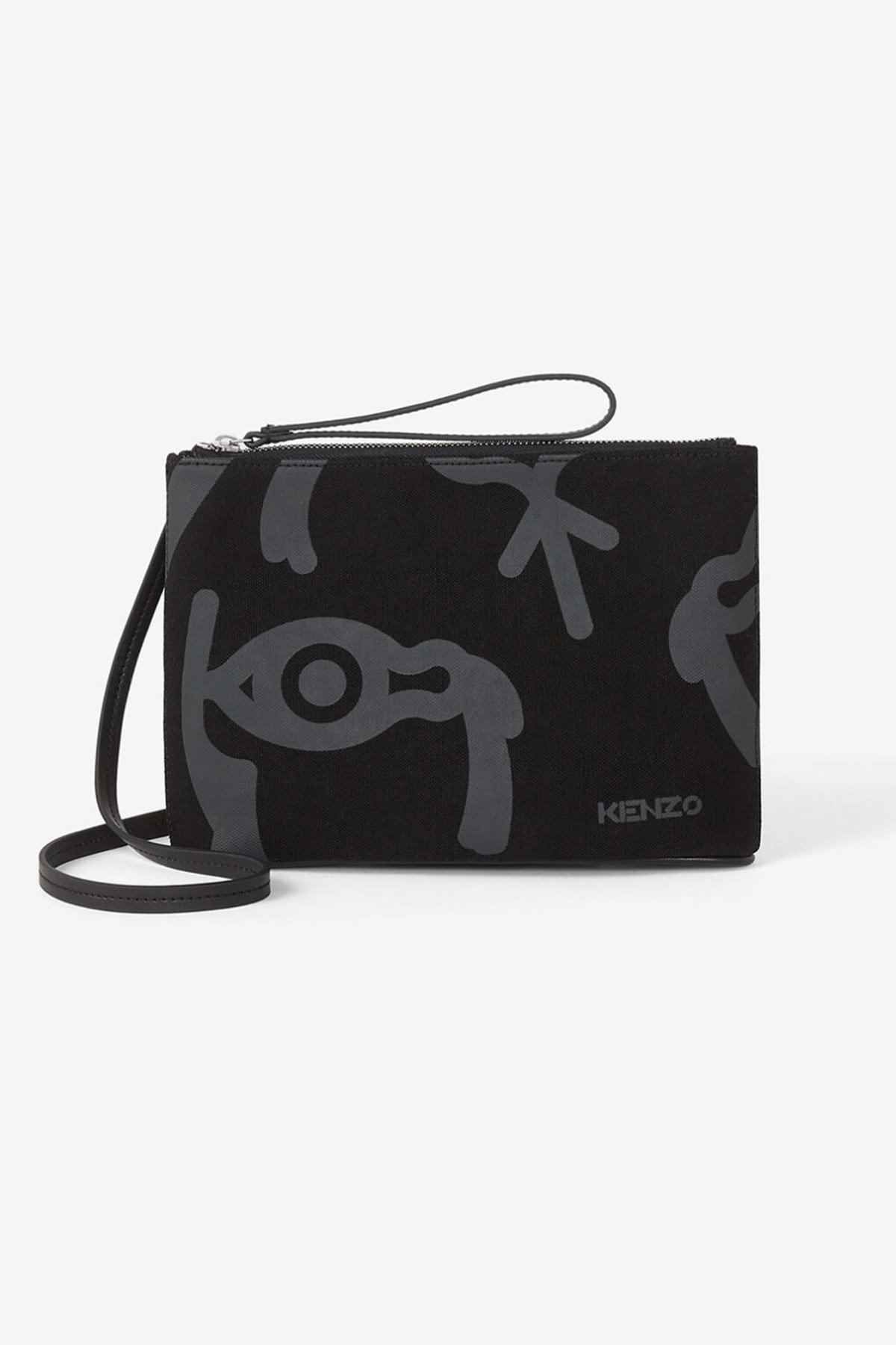 Kenzo Kanvas Clutch Çanta