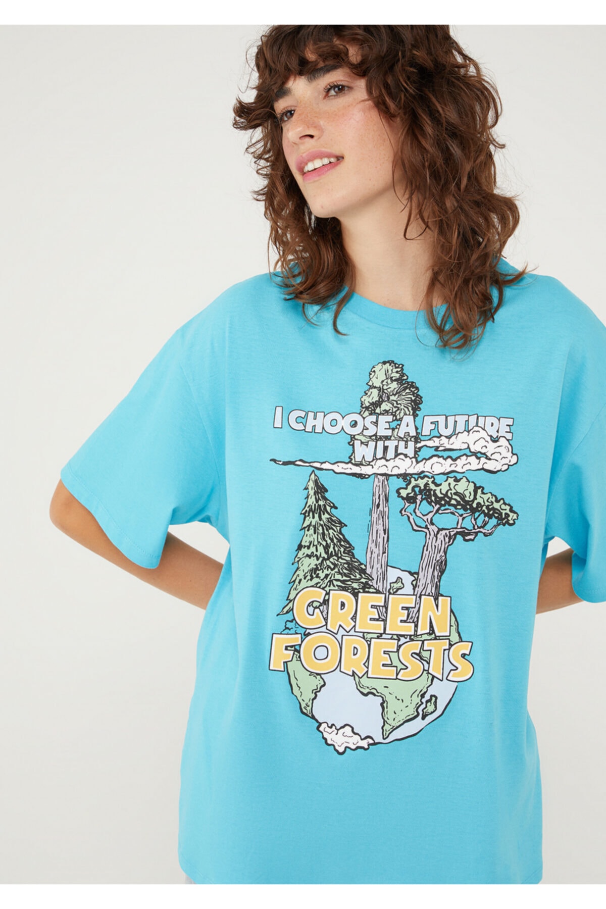 Mavi Green Forests Baskılı Tişört 1600979-34960