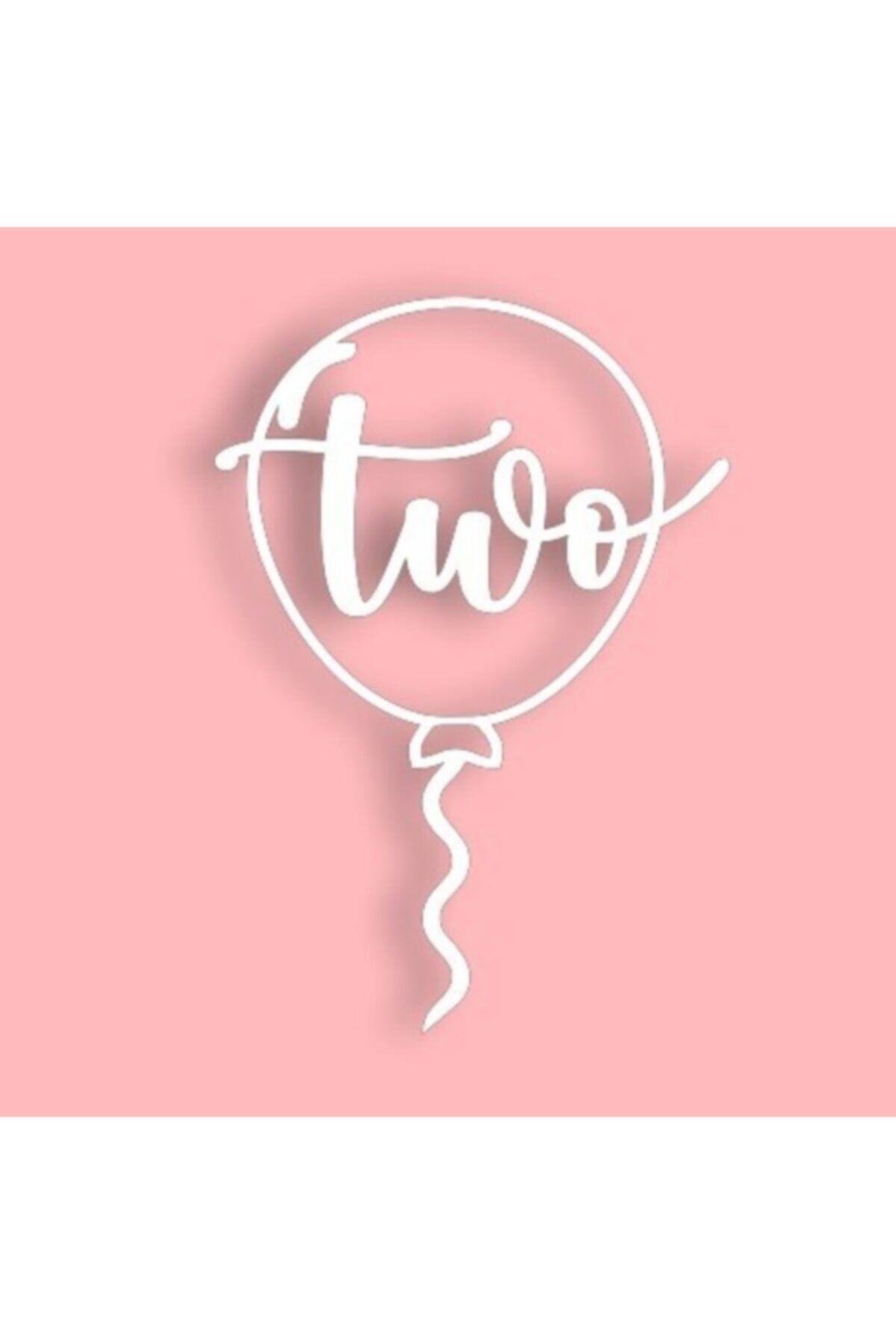 ELİZİ Pasta Süsü Two 2 Yaş (beyaz Ahşap)