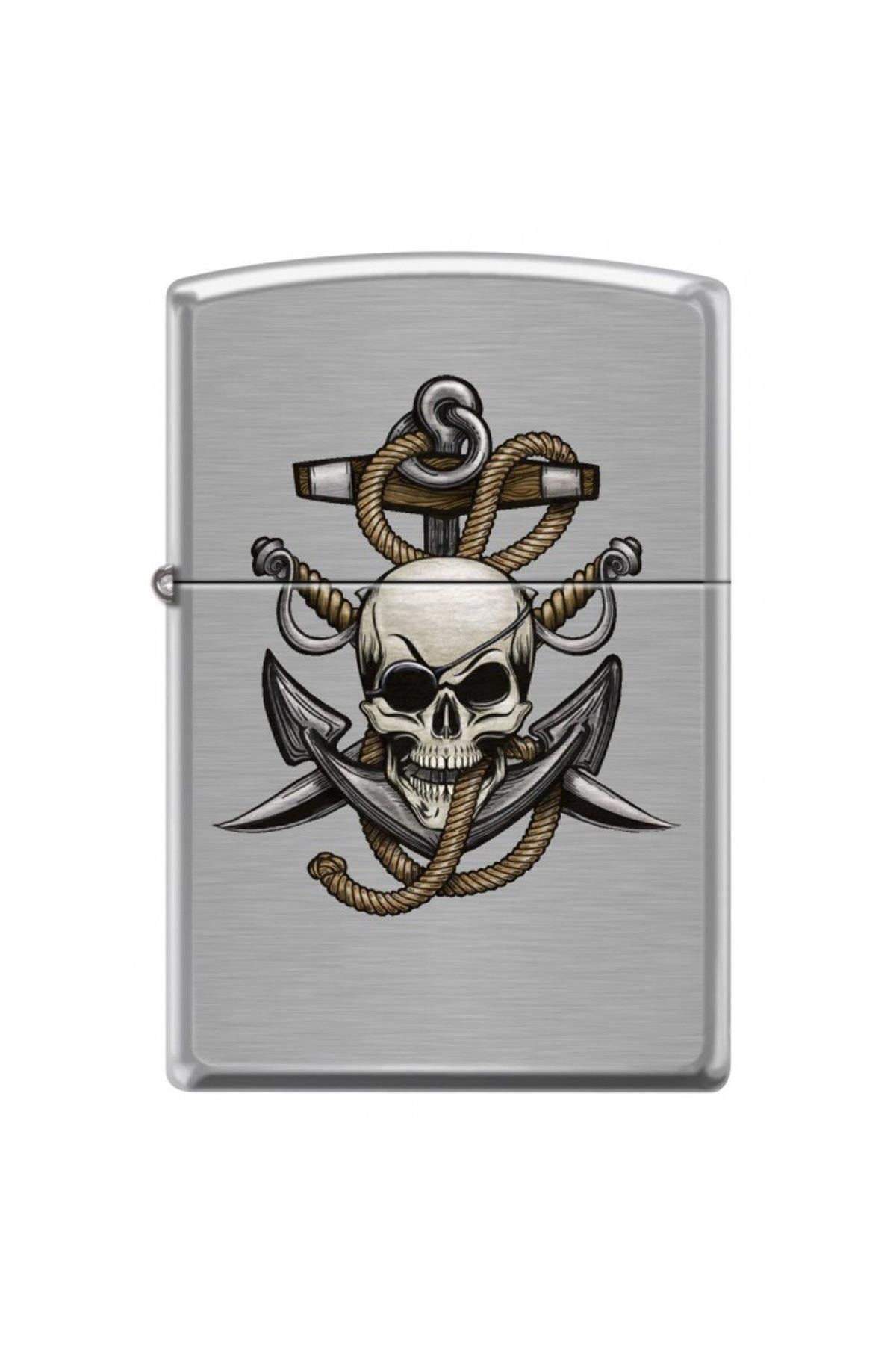Zippo Skull Anchor Rope Design
