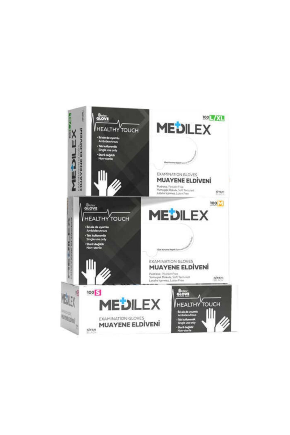 Reflex Medilex Siyah Pudrasız Tpe Eldiven (small) 100'lü X 20 Kutu - 1 Koli