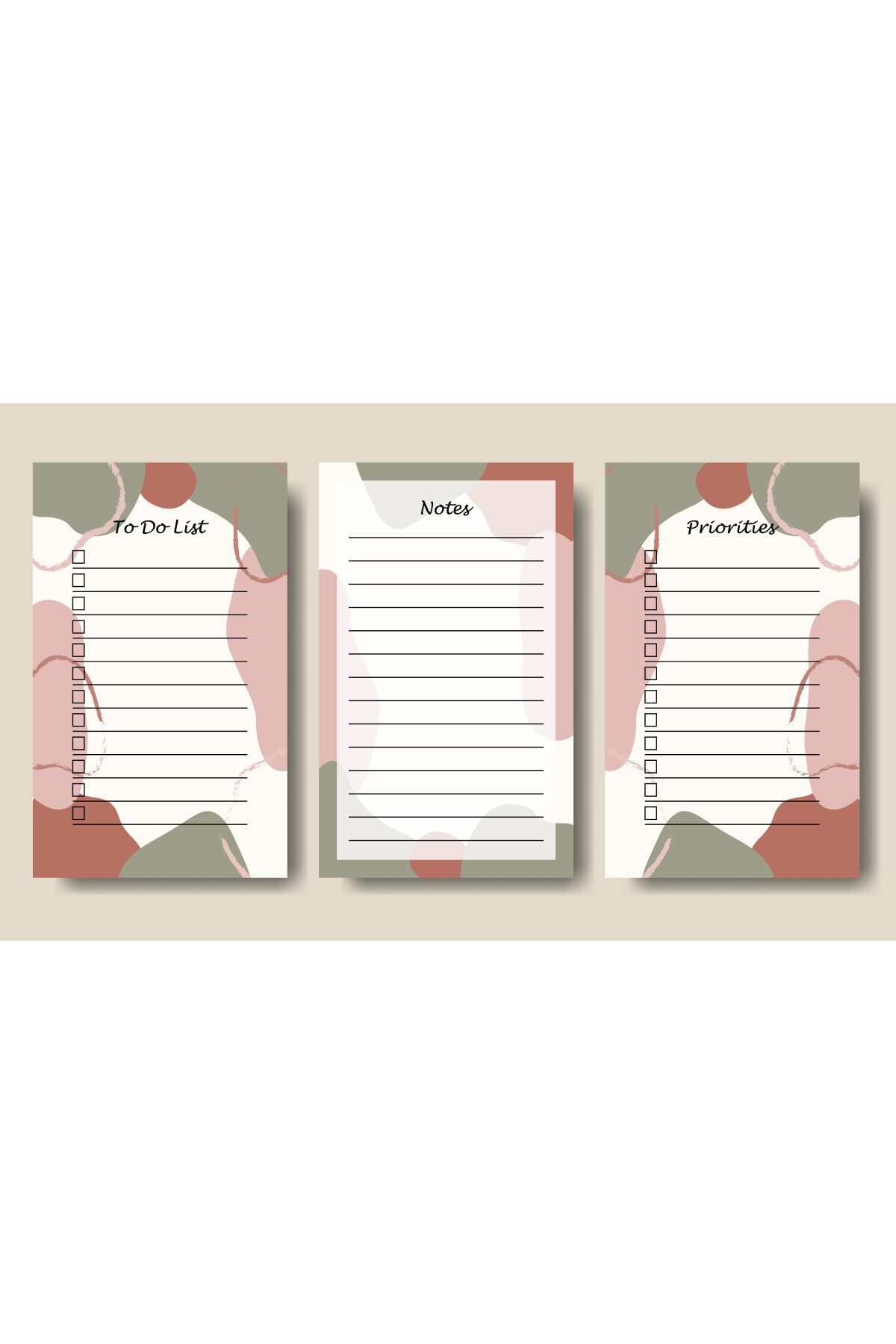 Ünsal Desing Yapılacaklar List, Note, Öncelikler Pvc 21x29.7cm To Do List, Notes, Priorities