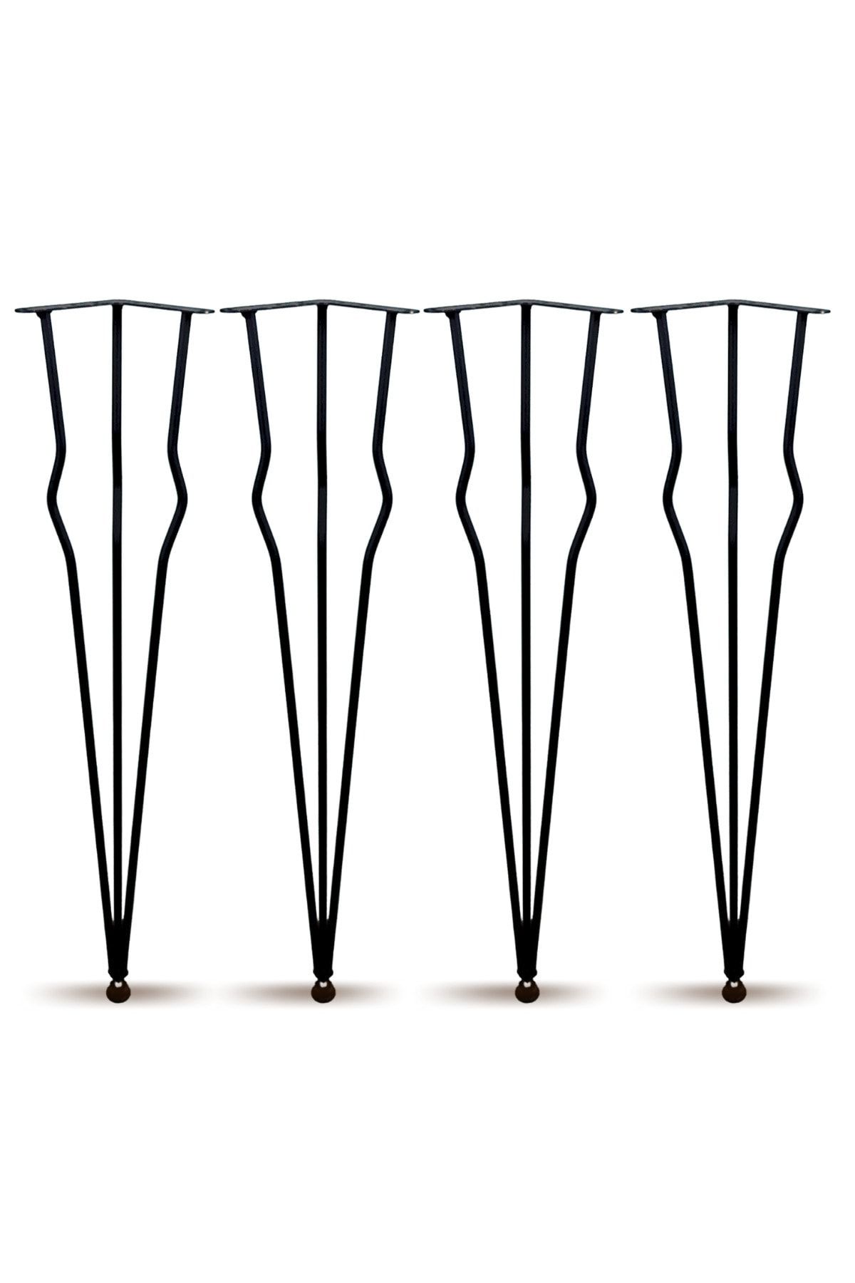 Alyones Metal Masa Ayakları - Özel Tasarım Kıvrımlı 75cm Ayarlanabilir Yükseklik
