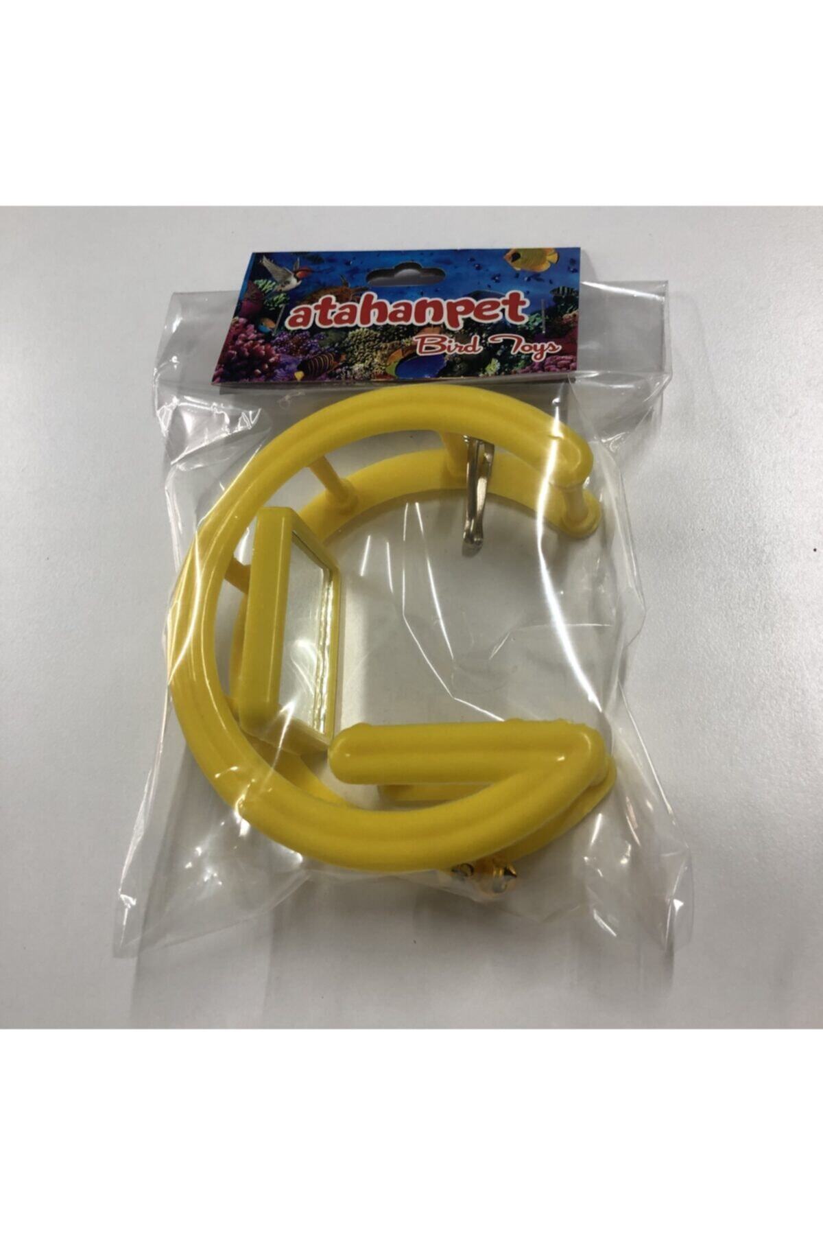 Atahan Pet Kuş Oyuncağı Aynalı G Salıncak Sarı