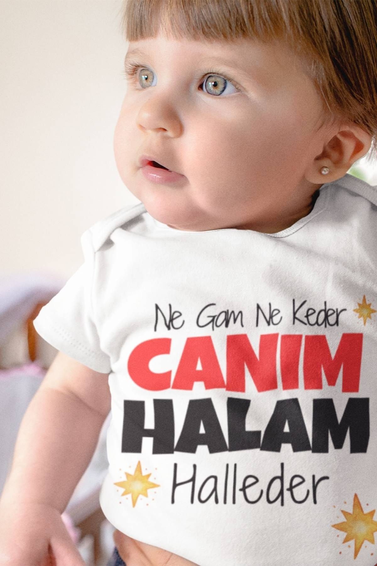 Babydonat Ne Gam Ne Keder Halam Desenli Kısa Kol Body