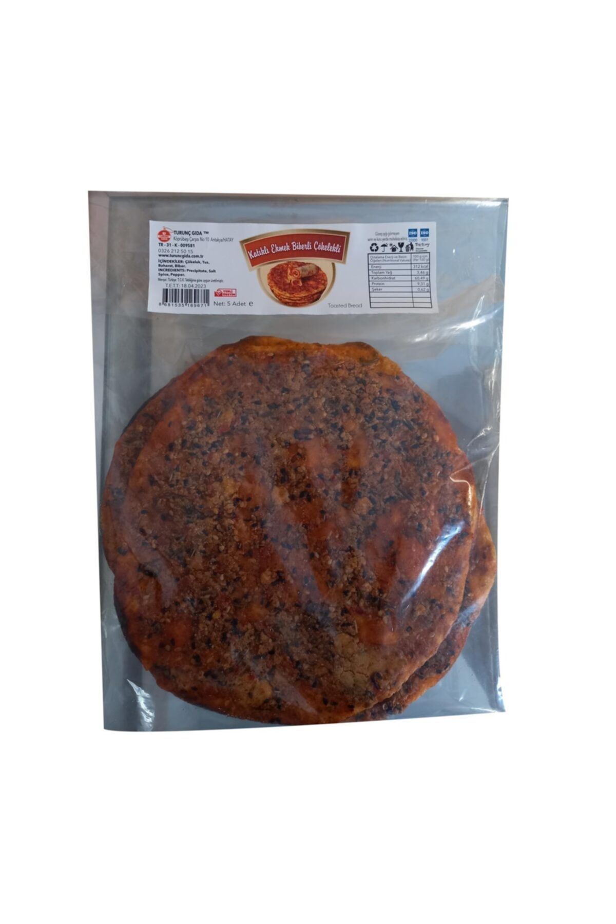 Turunç Gıda Katıklı Ekmek Biberli Çökelekli 5 Adet