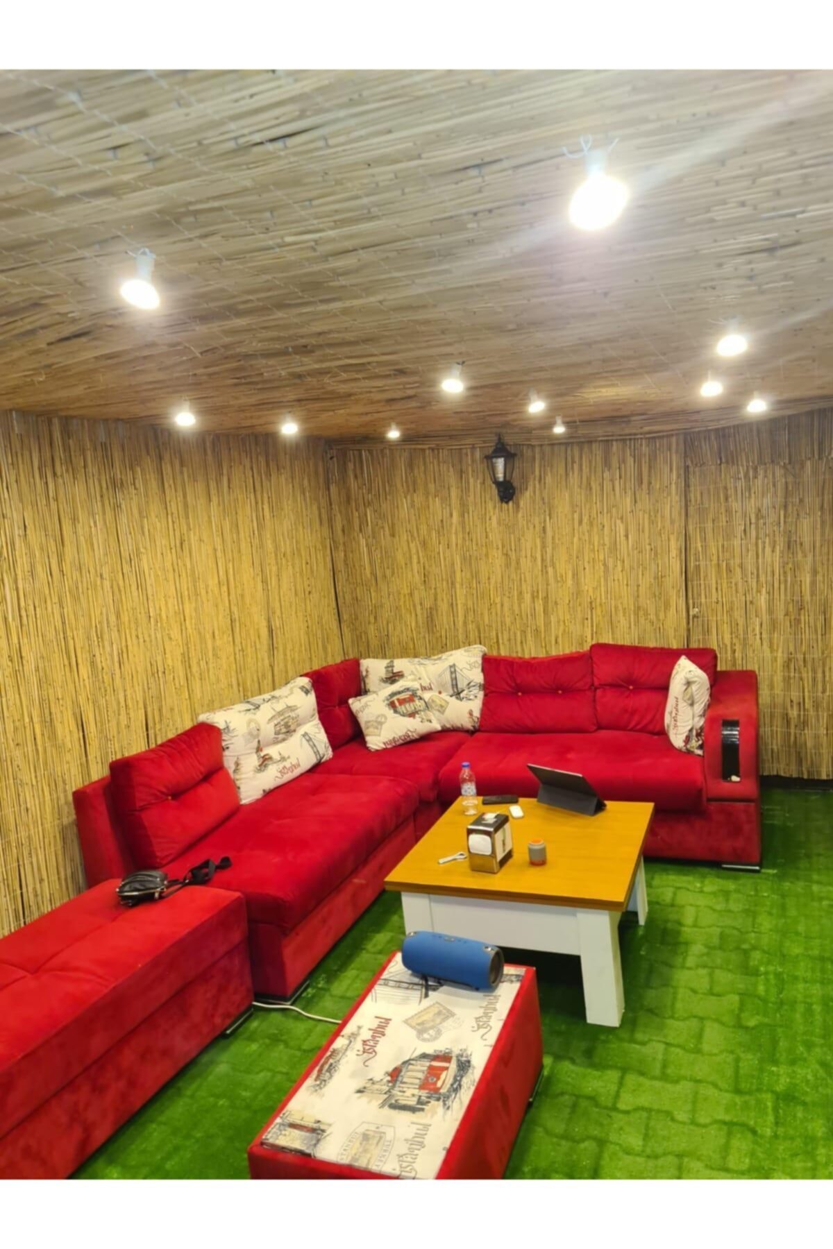 By tuna %100 Doğal Kamış Çit 2m×5m Kamış Çit Rulo Balkon Çit