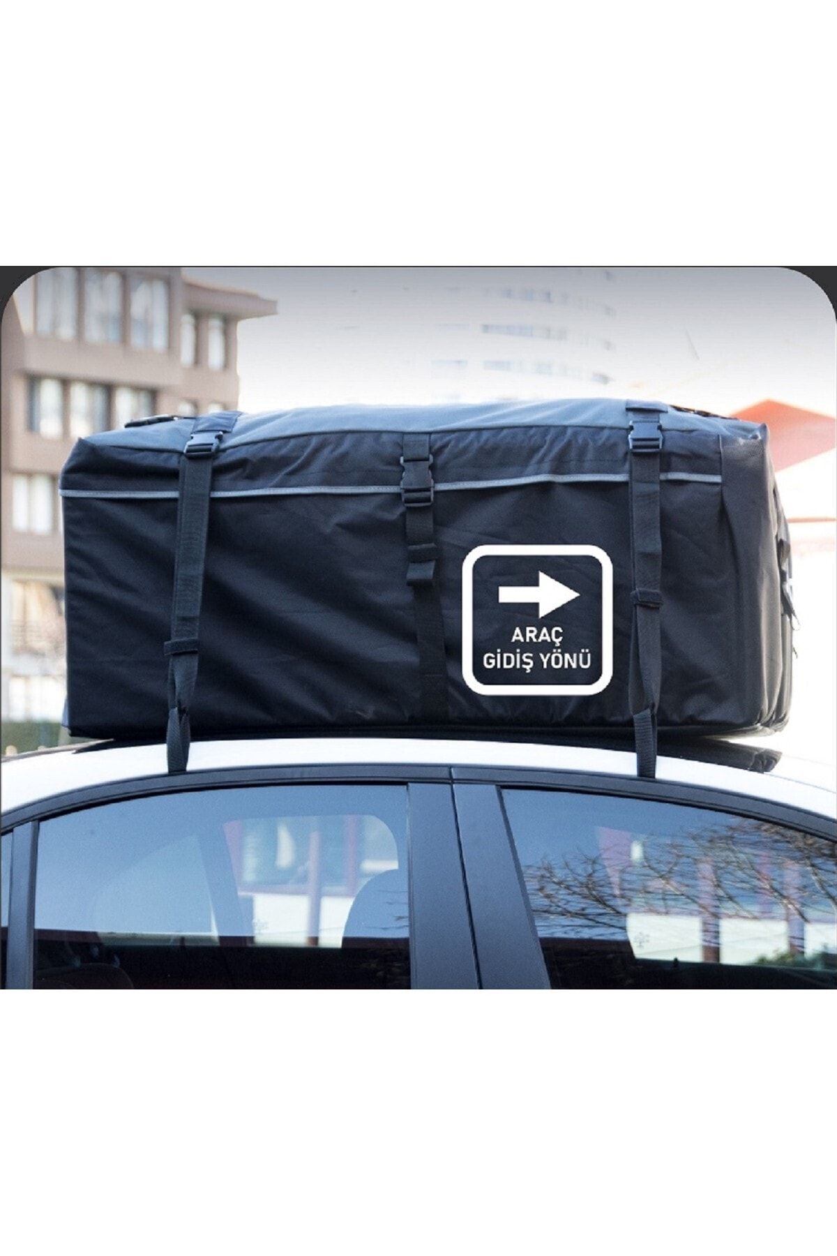 VAVKA 2011 Model Fiat Linea Için Araç Üstü (roof Bag) Tavan Çantası 530lt. Siyah Renk