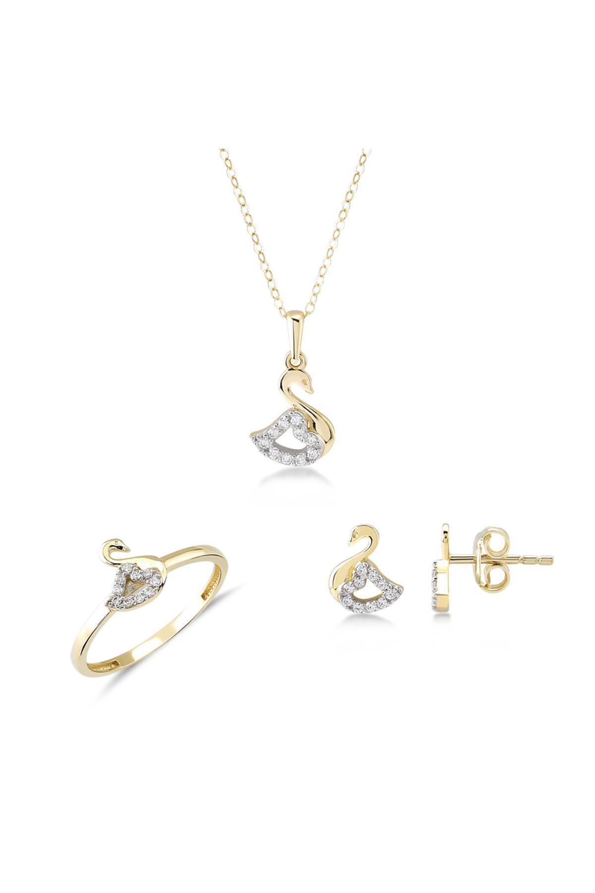 Hepimitu Kuğu Figürlü Altın Fantezi Set