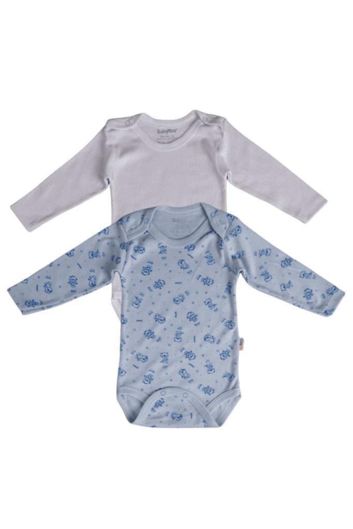 POKY BEBE Erkek Bebek Çocuk Uzun Kollu Çıtçıtlı Body Zıbın 2li Ayıcık Puan