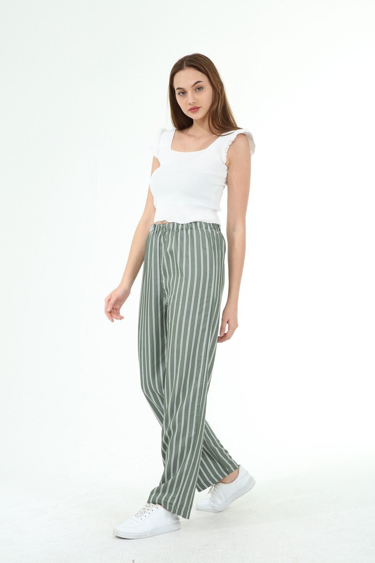 Ayse Collection Çizgili Pijama Altı