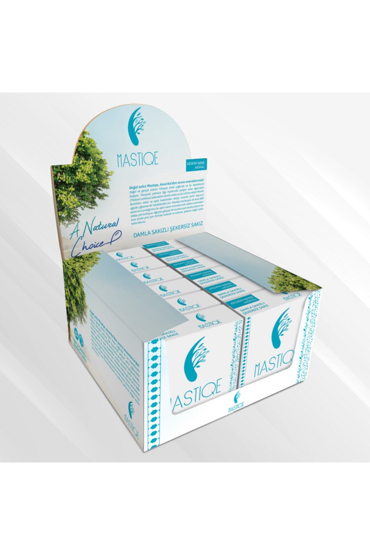 Mastiqe Keskin Nane Aromalı Damla Sakızlı Şekersiz Sakız 20 gr x 12 Adet
