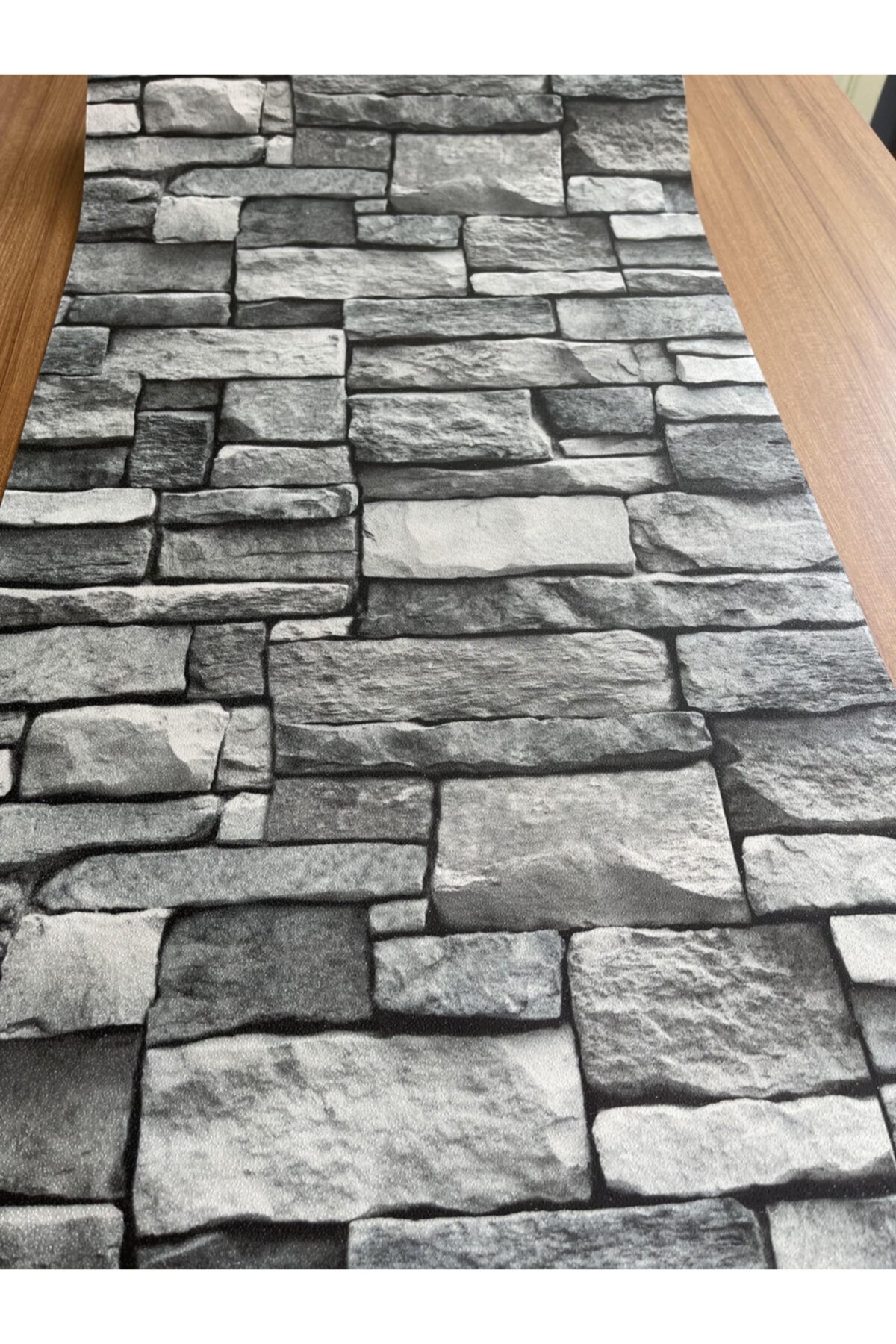 BAŞYAPI DİZAYN 3 Boyutlu Taş Desen Duvar Kağıdı (5m²)