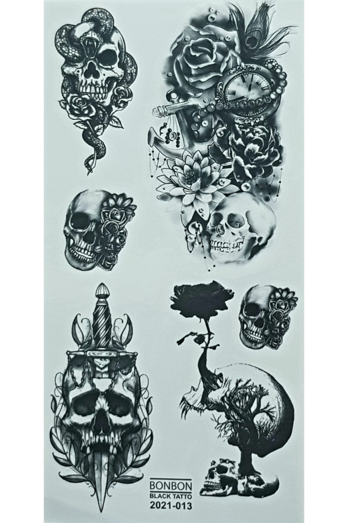 TATTOO TEMPORARY Queentrend Kurukafalar Geçici Dövme