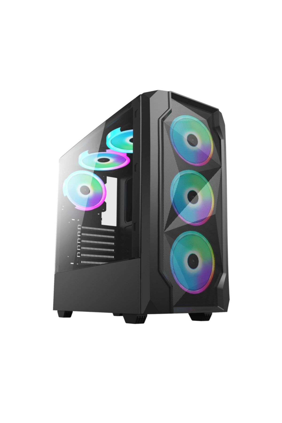 GAMEFORCE Cold 4x120mm Rainbow Fanlı Oyuncu Kasası 4x120mm - 600w 80 Plus