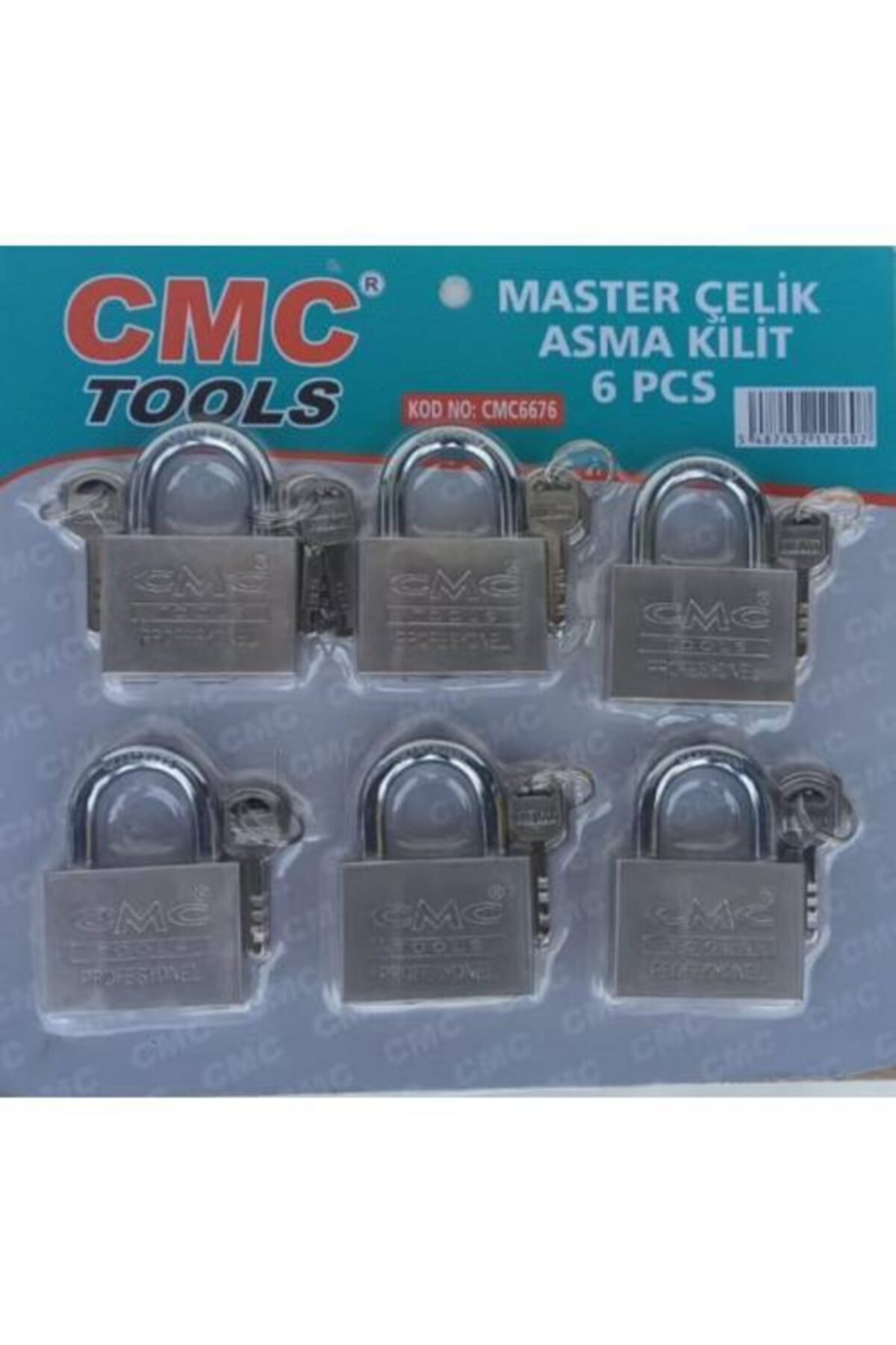 CMC Tools Cmc Master Çelik Asma Kilit 60 Mm 6'lü Set