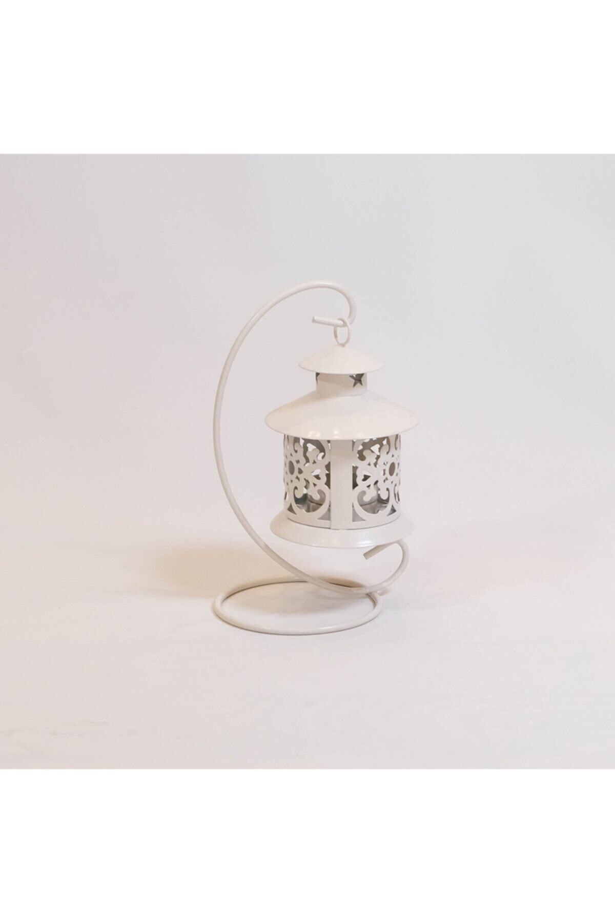 ATA AHŞAP OYUNCAK Şık Mumluk(h:20.en:10cm-dekoratif Bahçe&balkon Için Ideal Süs Eşyası-bej)