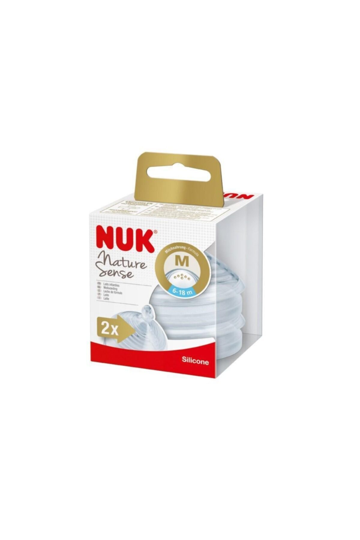 Nuk Nature Sense Silikon Biberon Emziği 2li 6+ Ay Orta Akış