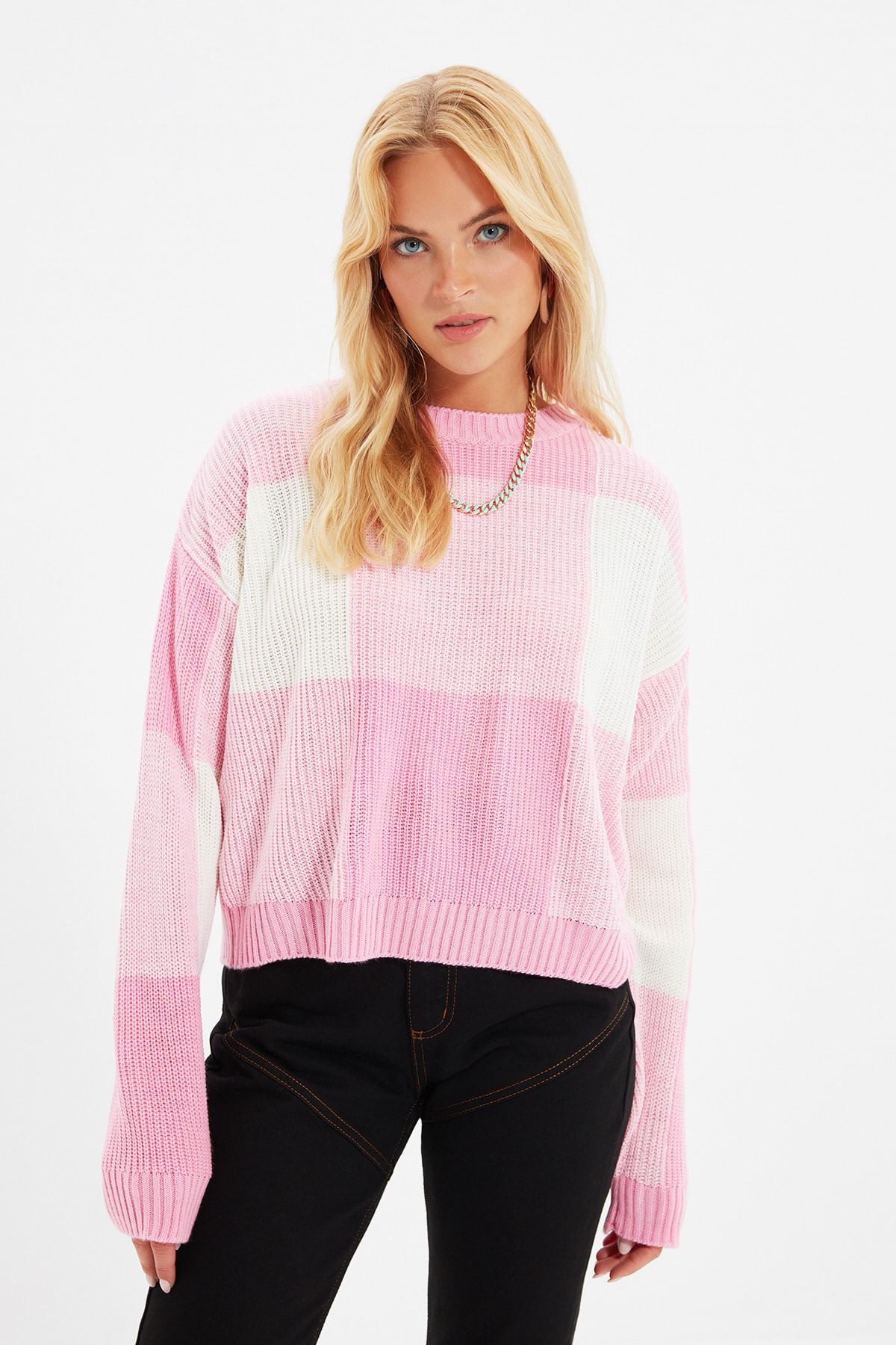 TRENDYOLMİLLA Pembe Triko Kazak TWOAW22KZ2259