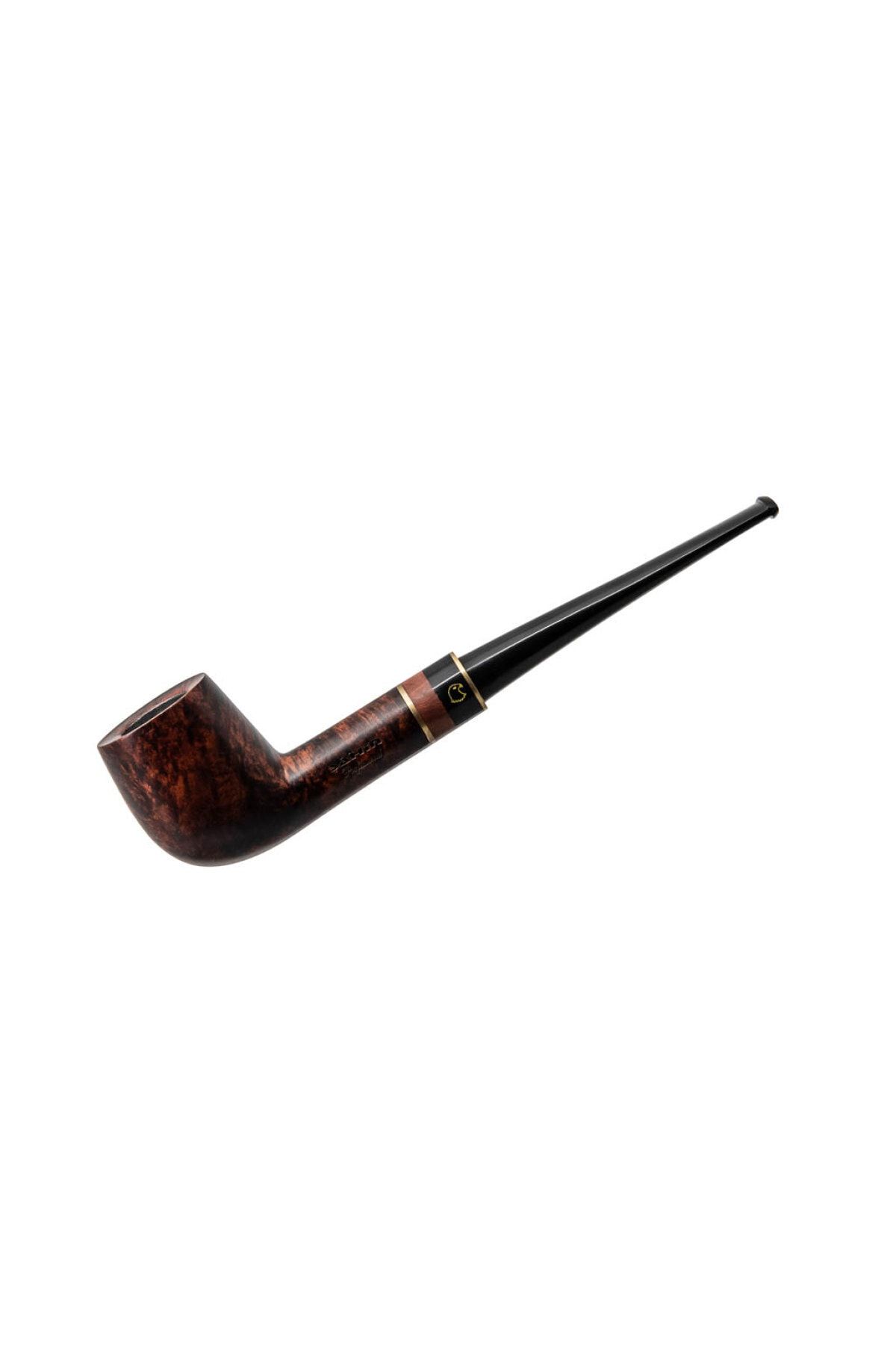 Şahin Churchwarden 106-b 9mm. Filtreli Ebonit Saplı Pipo