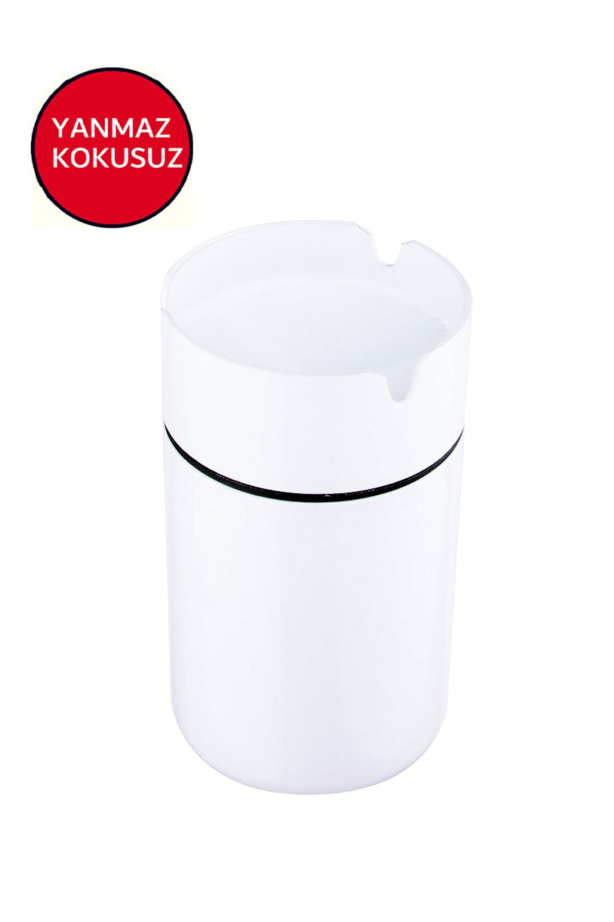 Maxiflow Paslanmaz Çelik Dekoratif Küllük Ss304 Beyaz Çap 7 Yükselik 12 Cm