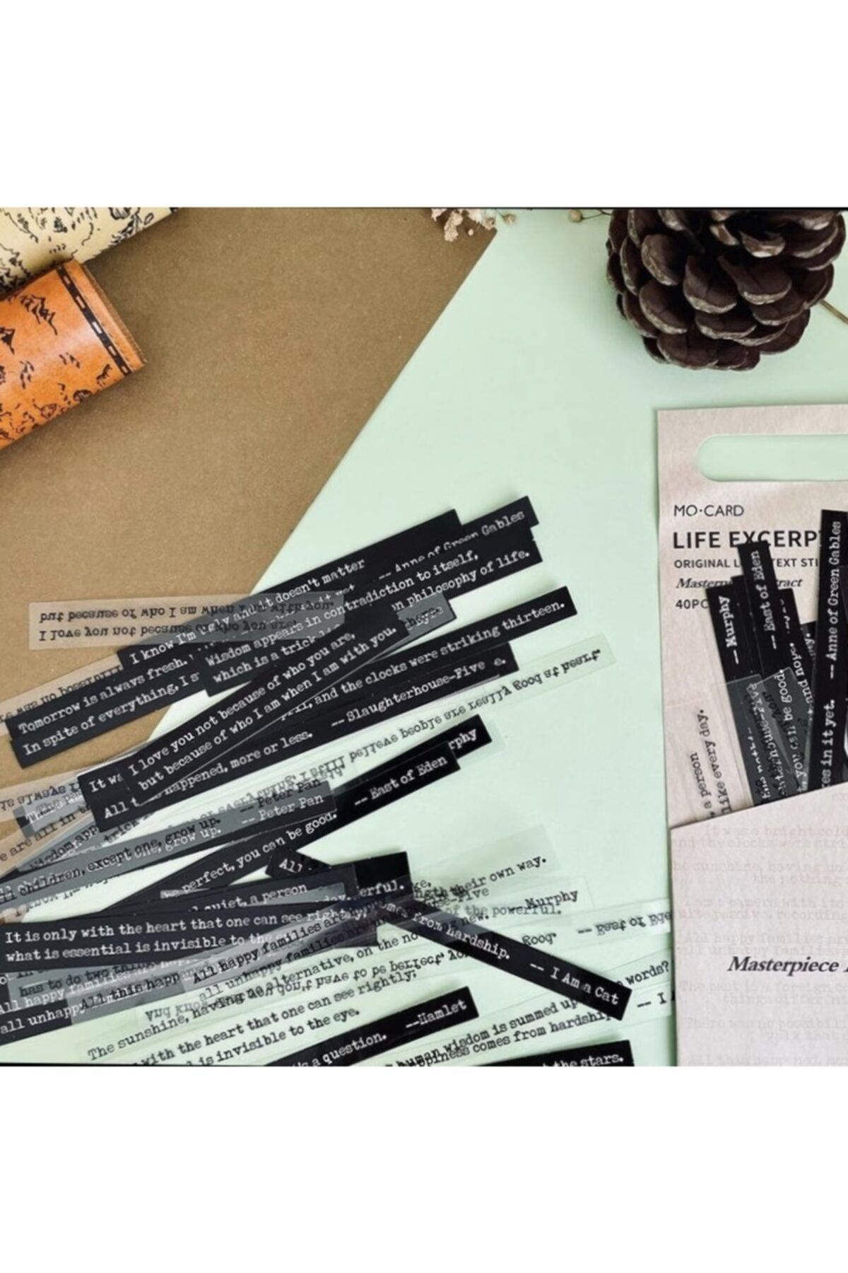 Nova Crafts Satır (İNGİLİZCE) Sticker Takımı / Bullet Journal Için Uygundur