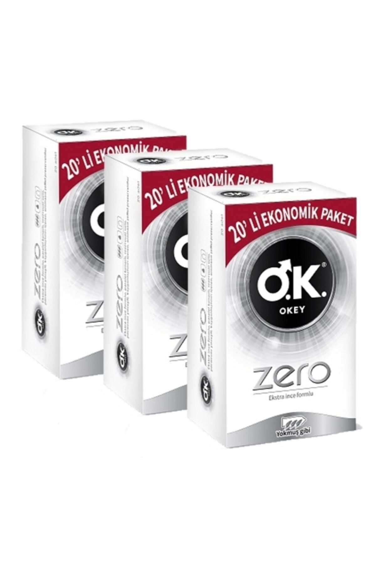Okey Prezervatif Zero 20 Li X3 Adet (60 Lı)