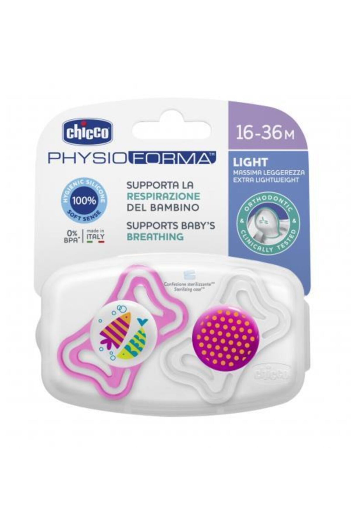 Chicco Soother Physio Light Silikon Emzik 2li